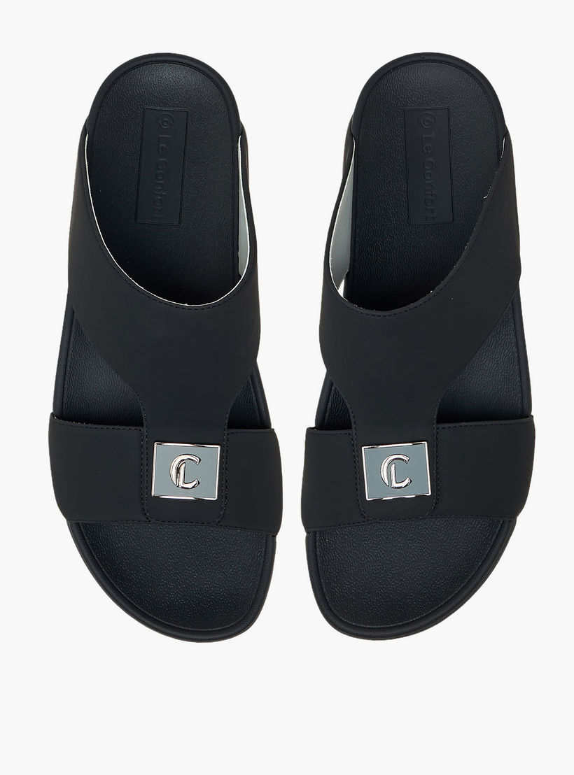 Le Confort Metal Accent Slip-On Sandals-men-shoes-sandals-image-1