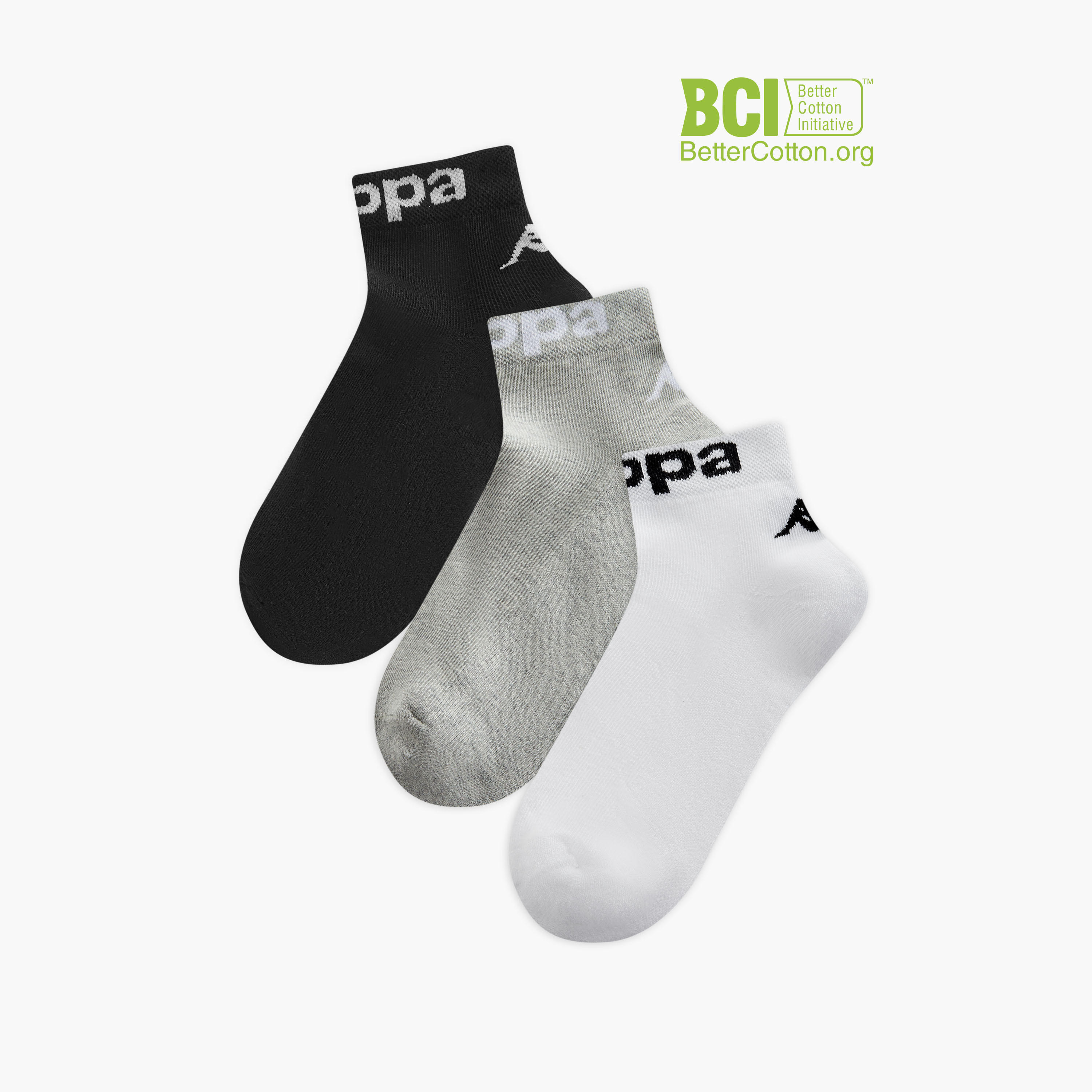 Kappa Ankle Length Cushioned Sports Socks - Set of 3-women-socksandstockings-image-1