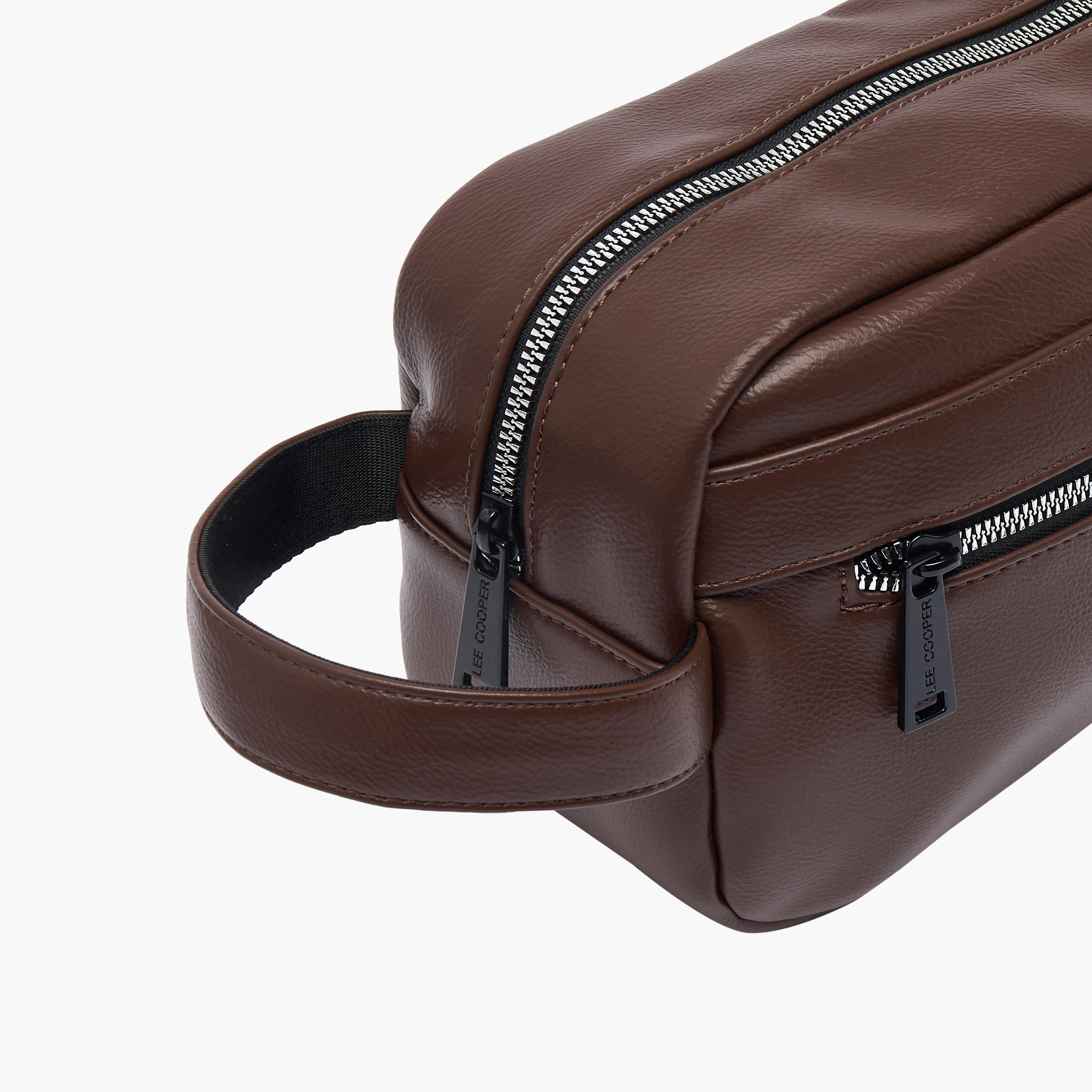 Lee Cooper Men Logo Applique Pouch-travel-accessories-image-5