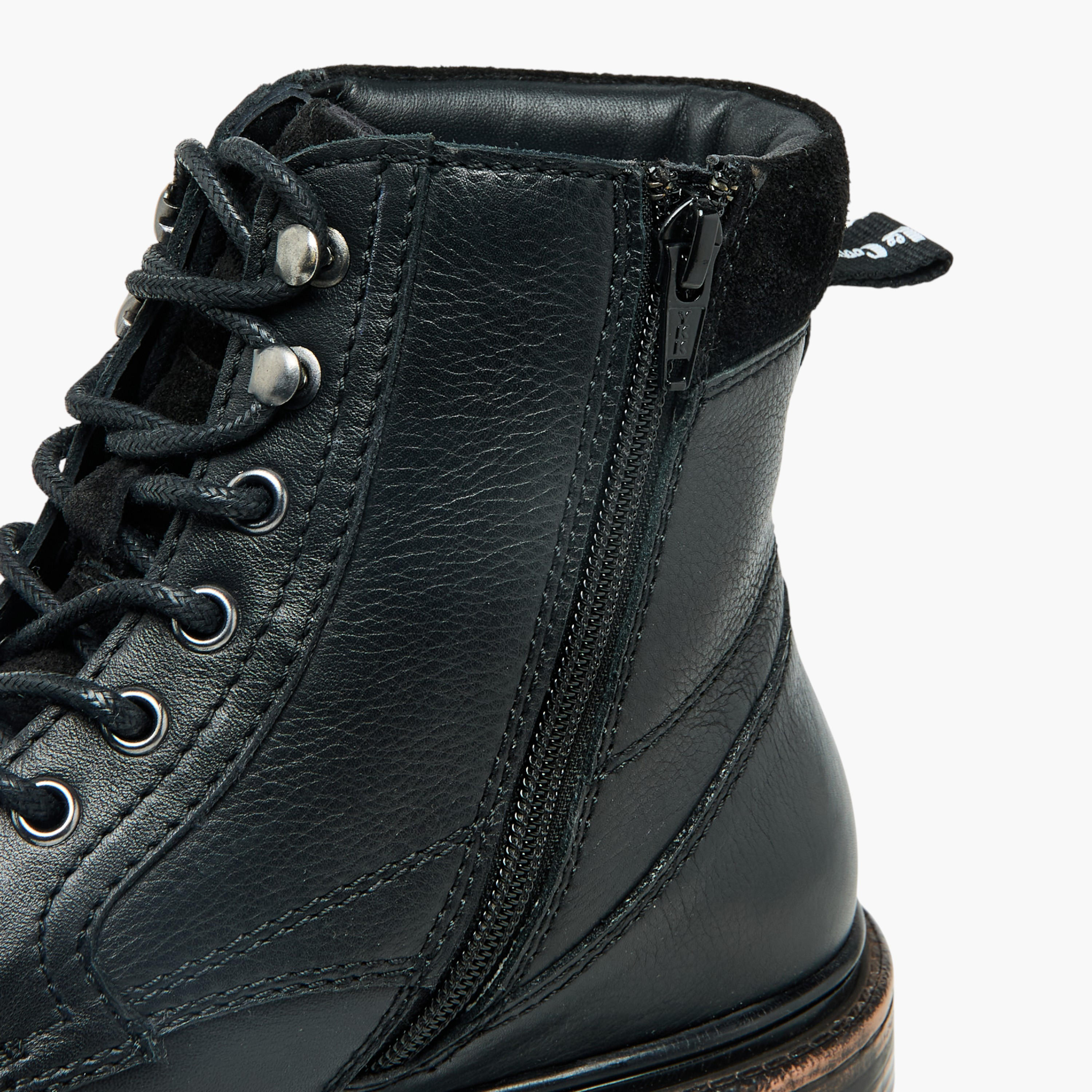 Lee Cooper Men Leather Panelled Ankle Boots-men-shoes-boots-image-5