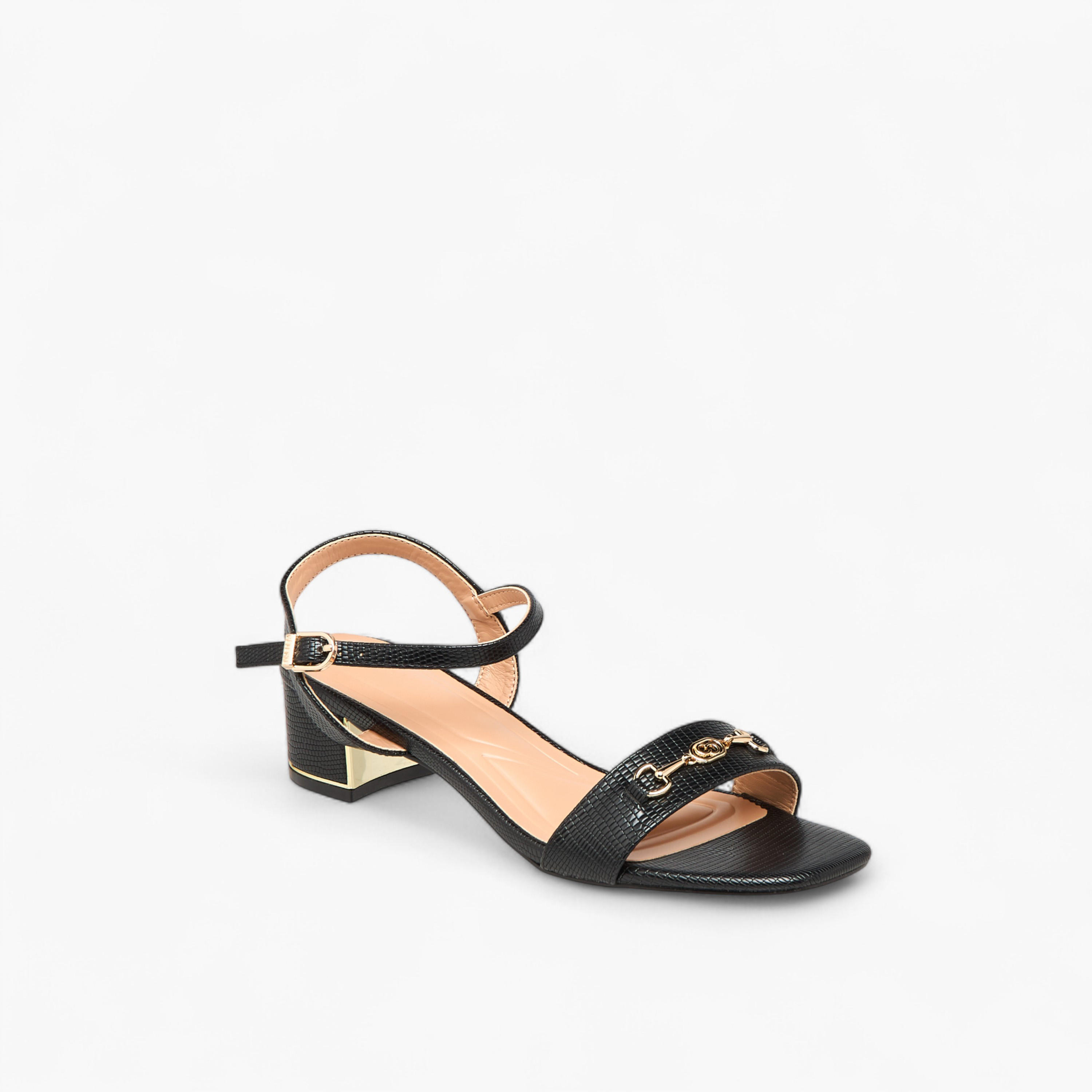Celeste Women's Solid Block Heel Sandals with Buckle Closure-women-shoes-sandals-heeled-image-2