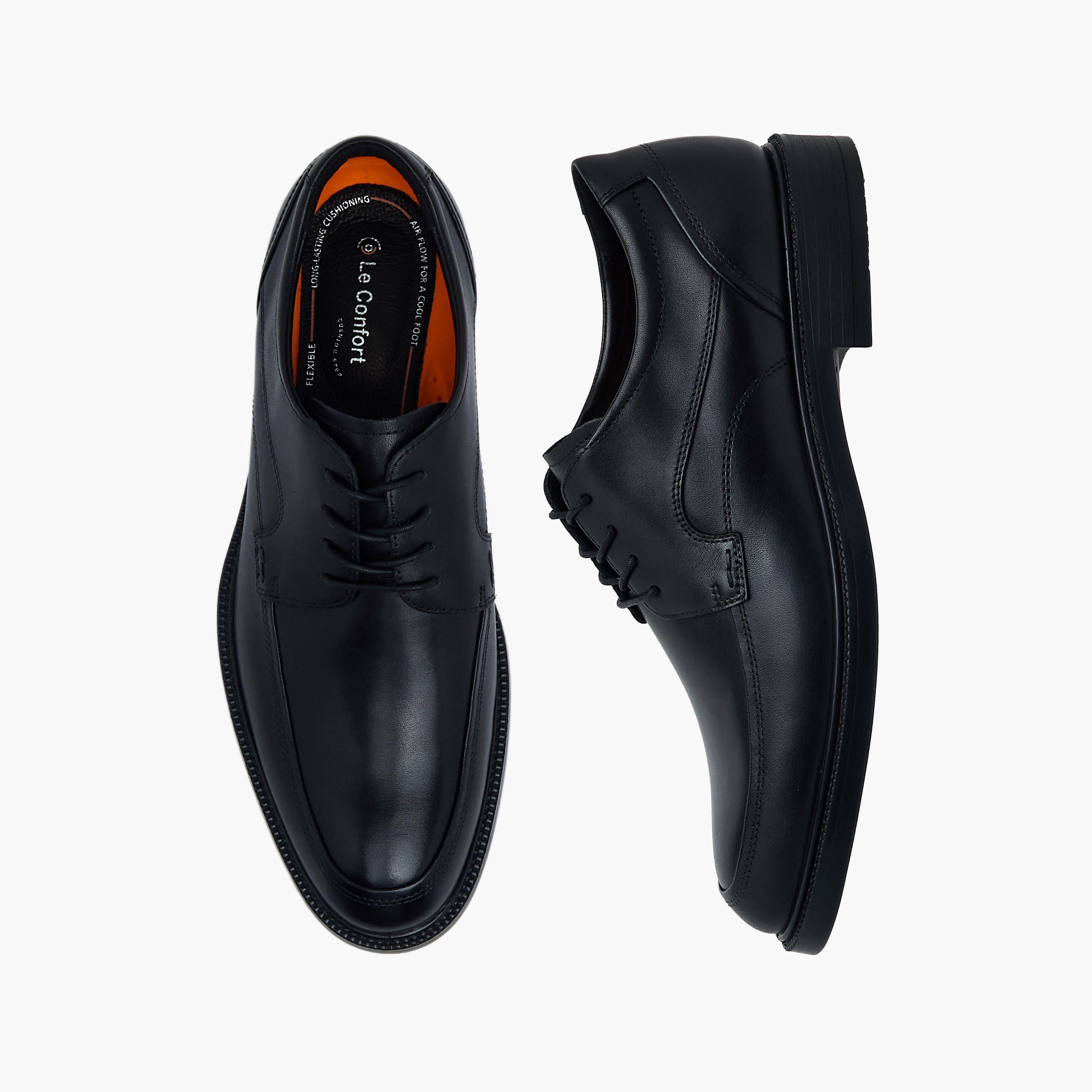 حذاء ديربي جلد طبيعي برباط للرجال من لو كونفور-men-shoes-formalshoes-image-1