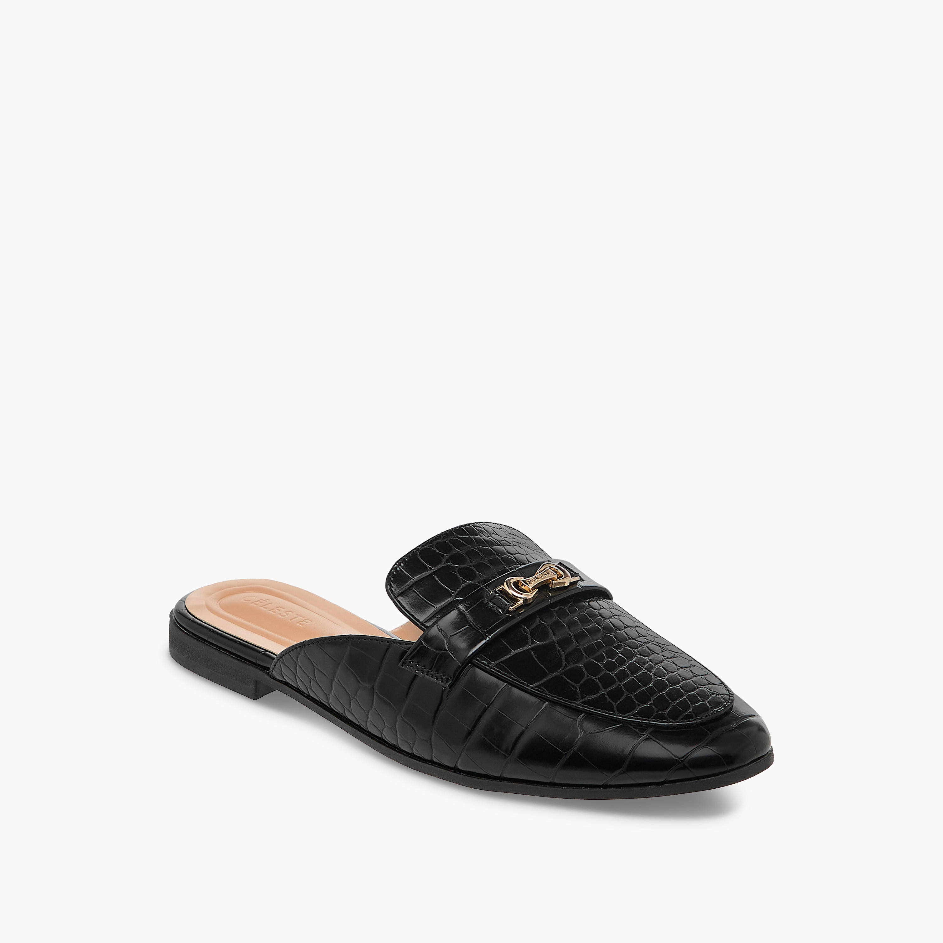 حذاء ميول بارز الملمس سهل الارتداء للنساء من سيليست-women-shoes-flats-mules-image-2