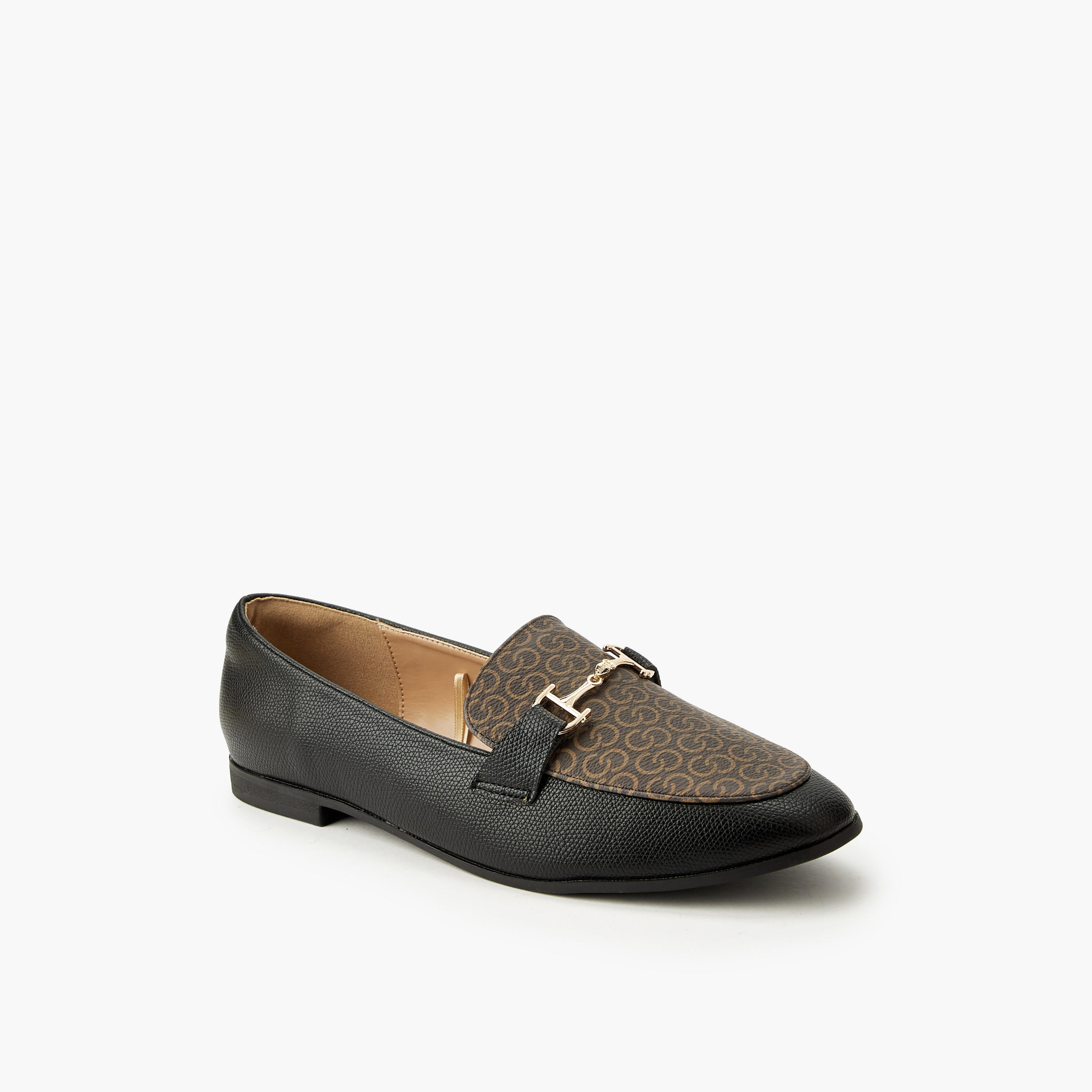 حذاء خفيف سهل الارتداء بطبعات مونوجرام للنساء من سيليست-women-shoes-flats-loafers-image-2