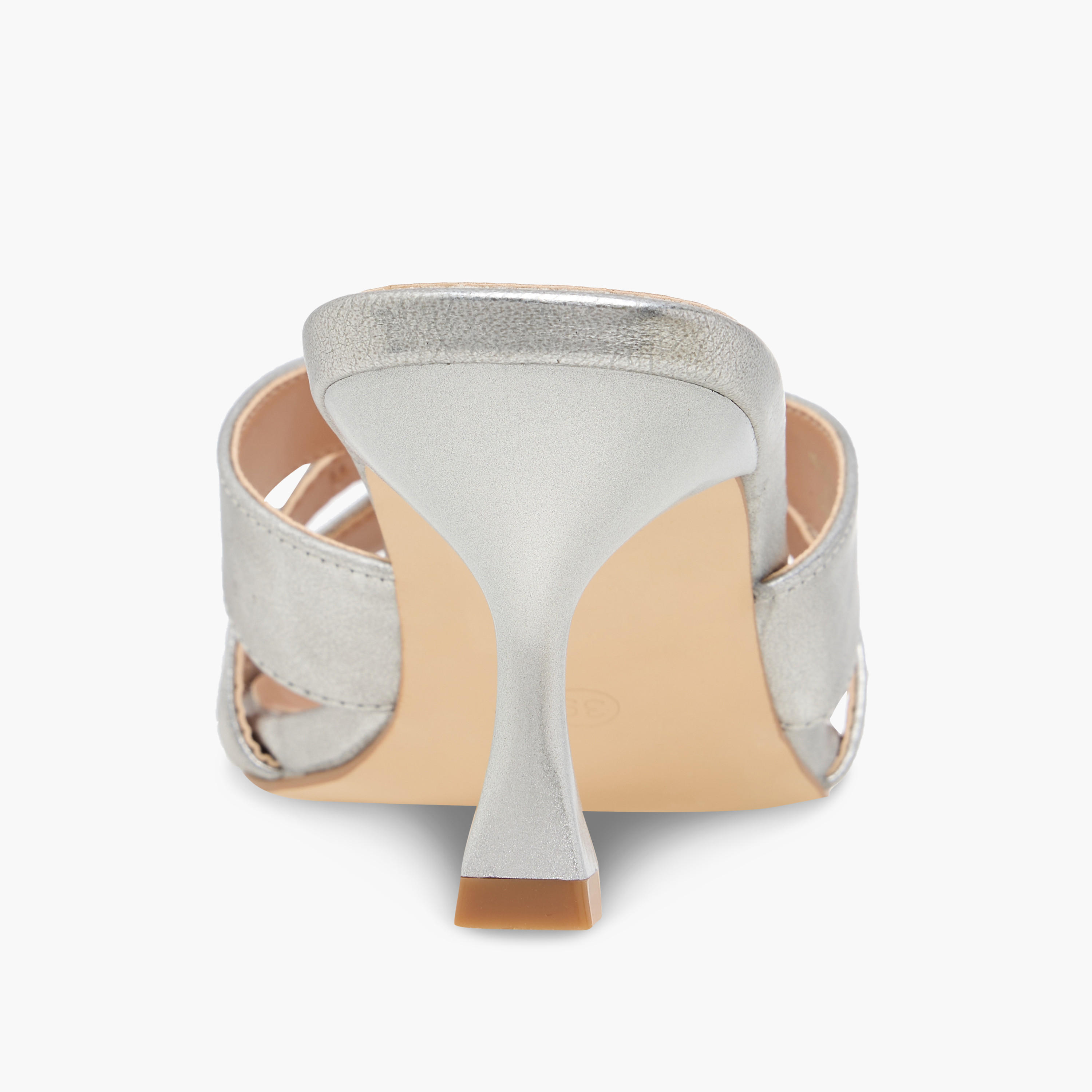 صندل نسائي سادة سهل الارتداء بحزام متقاطع مع زينة معدنية من سيليست-women-shoes-sandals-heeled-image-5
