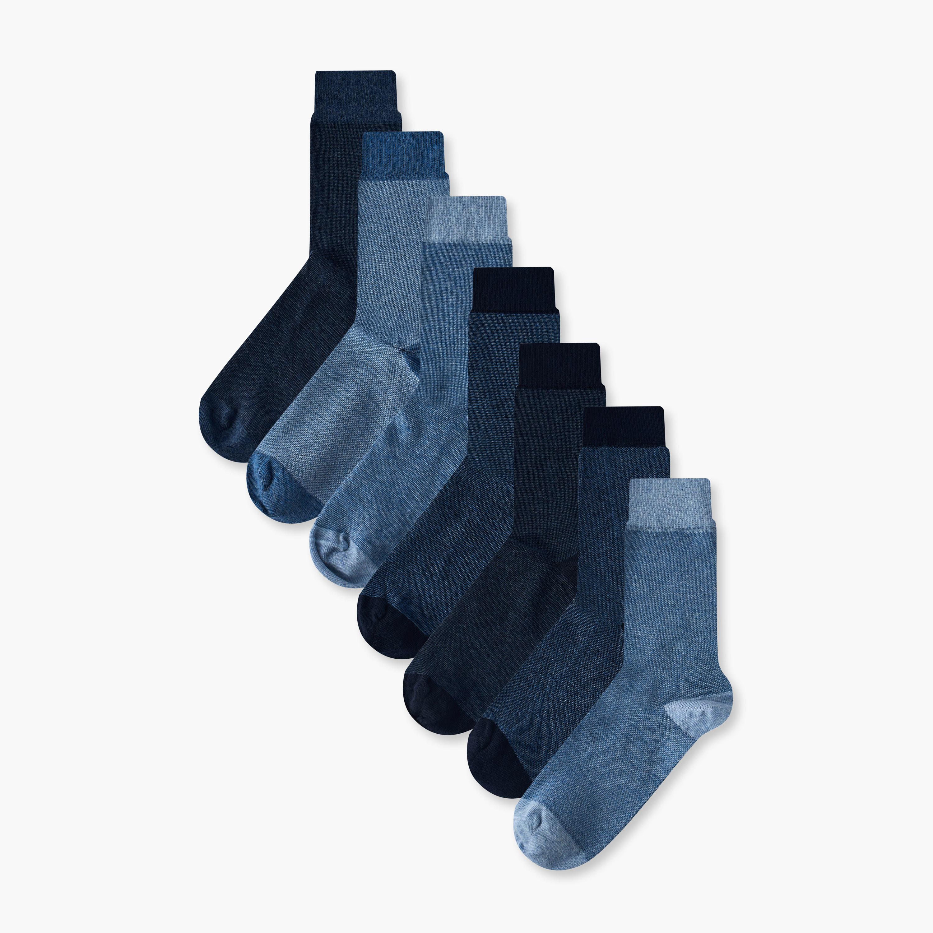 طقم جوارب بطول متوسط للرجال من دوشيني 7 أزواج-men-socks-image-1