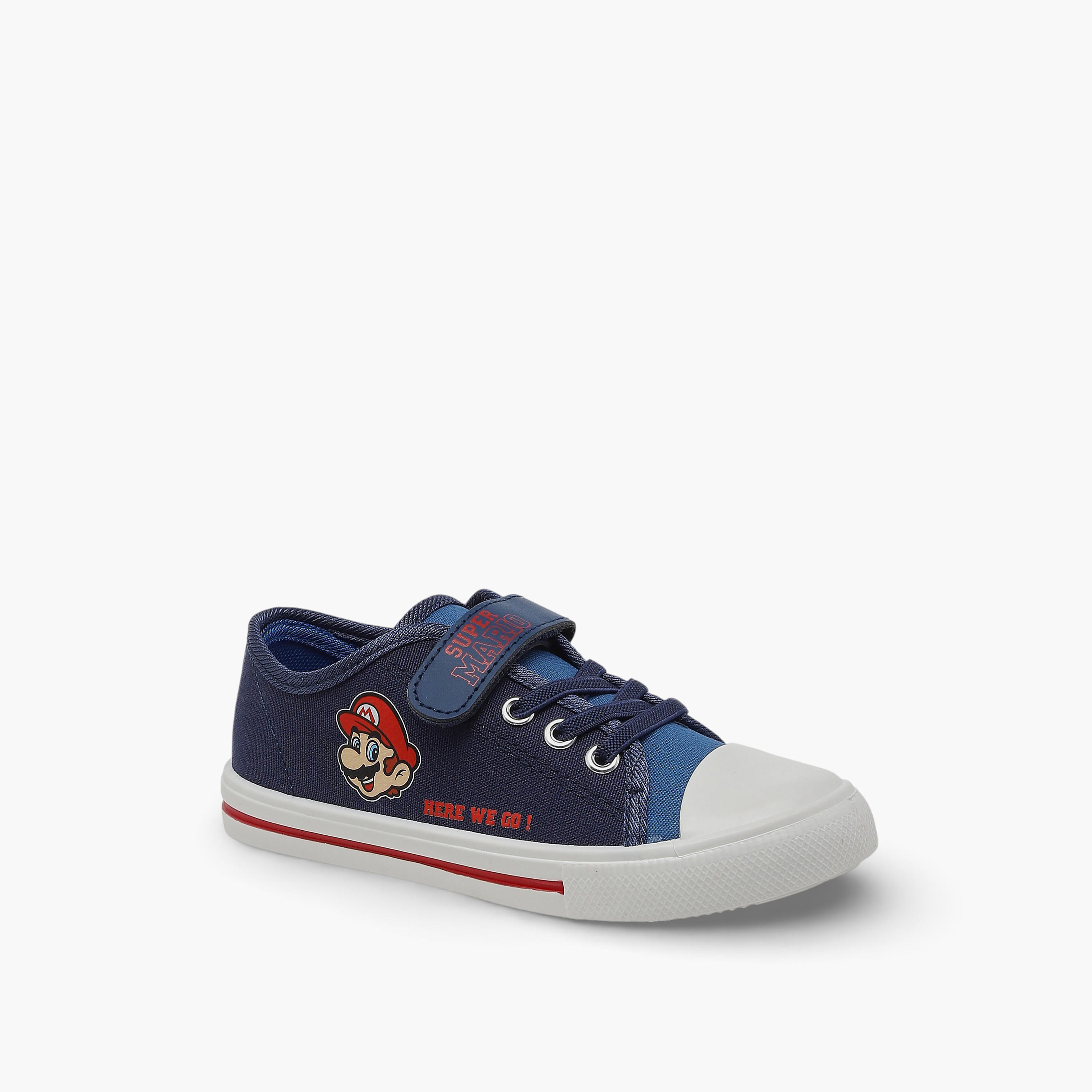 حذاء سنيكرز بطول الكاحل بشريط إغلاق لاصق للأولاد من سوبر ماريو-boys-shoes-sneakers-image-2