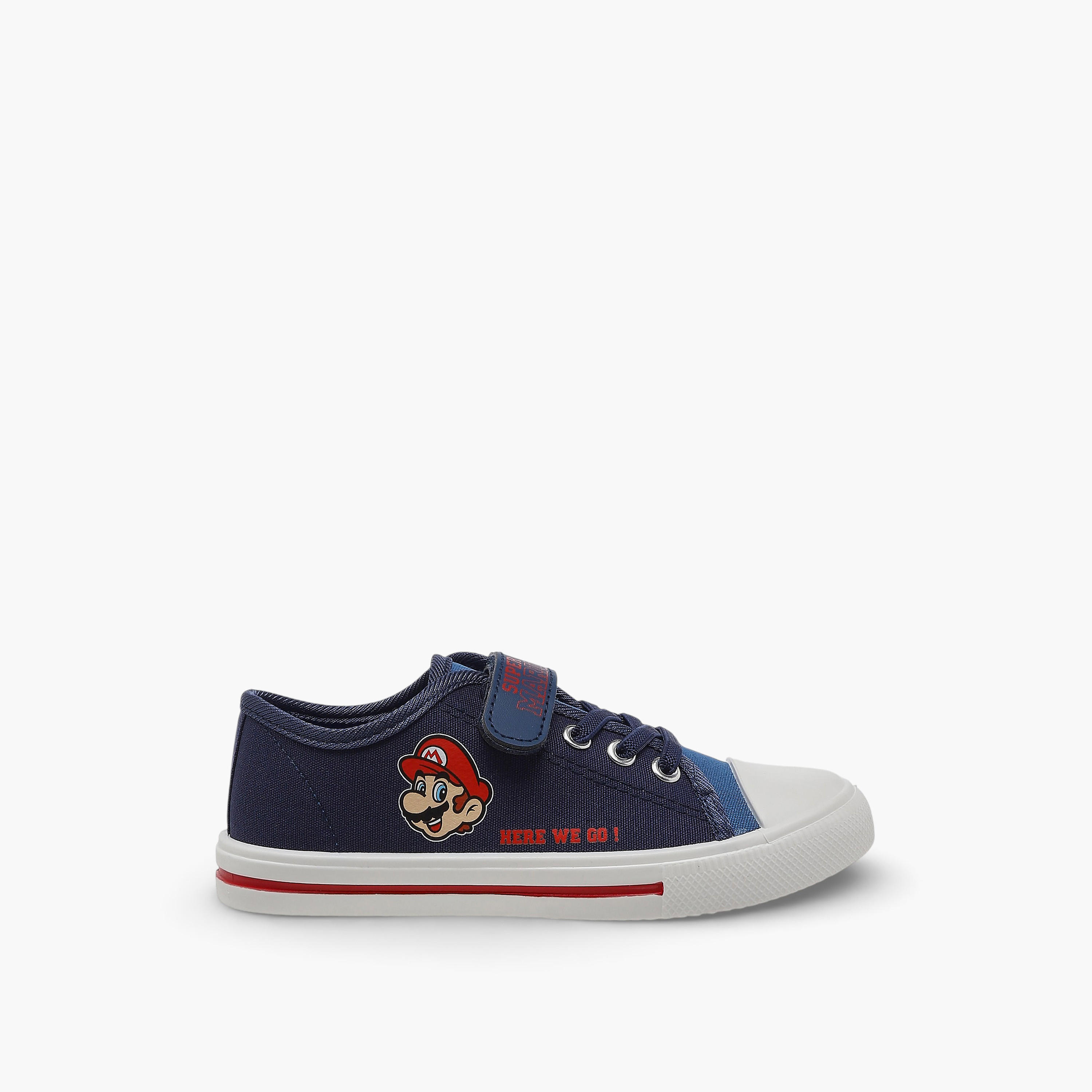 حذاء سنيكرز بطول الكاحل بشريط إغلاق لاصق للأولاد من سوبر ماريو-boys-shoes-sneakers-image-3