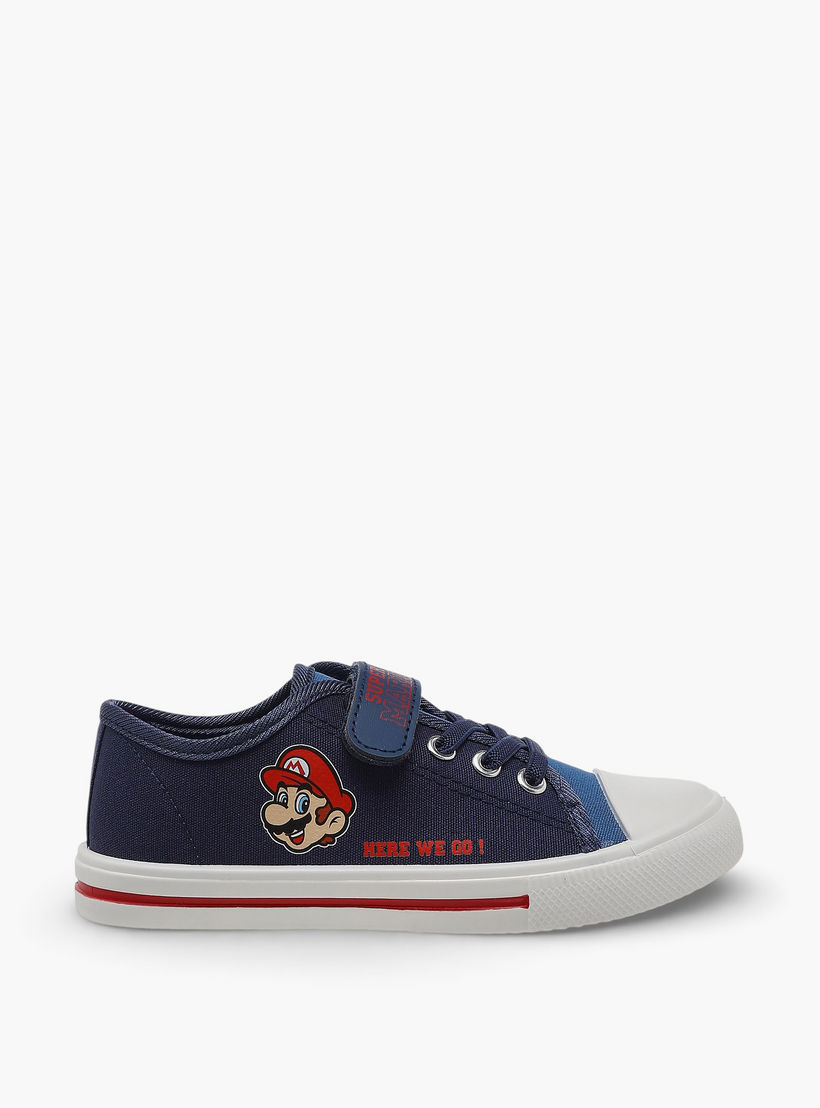 حذاء سنيكرز بطول الكاحل بشريط إغلاق لاصق للأولاد من سوبر ماريو-boys-shoes-sneakers-image-3