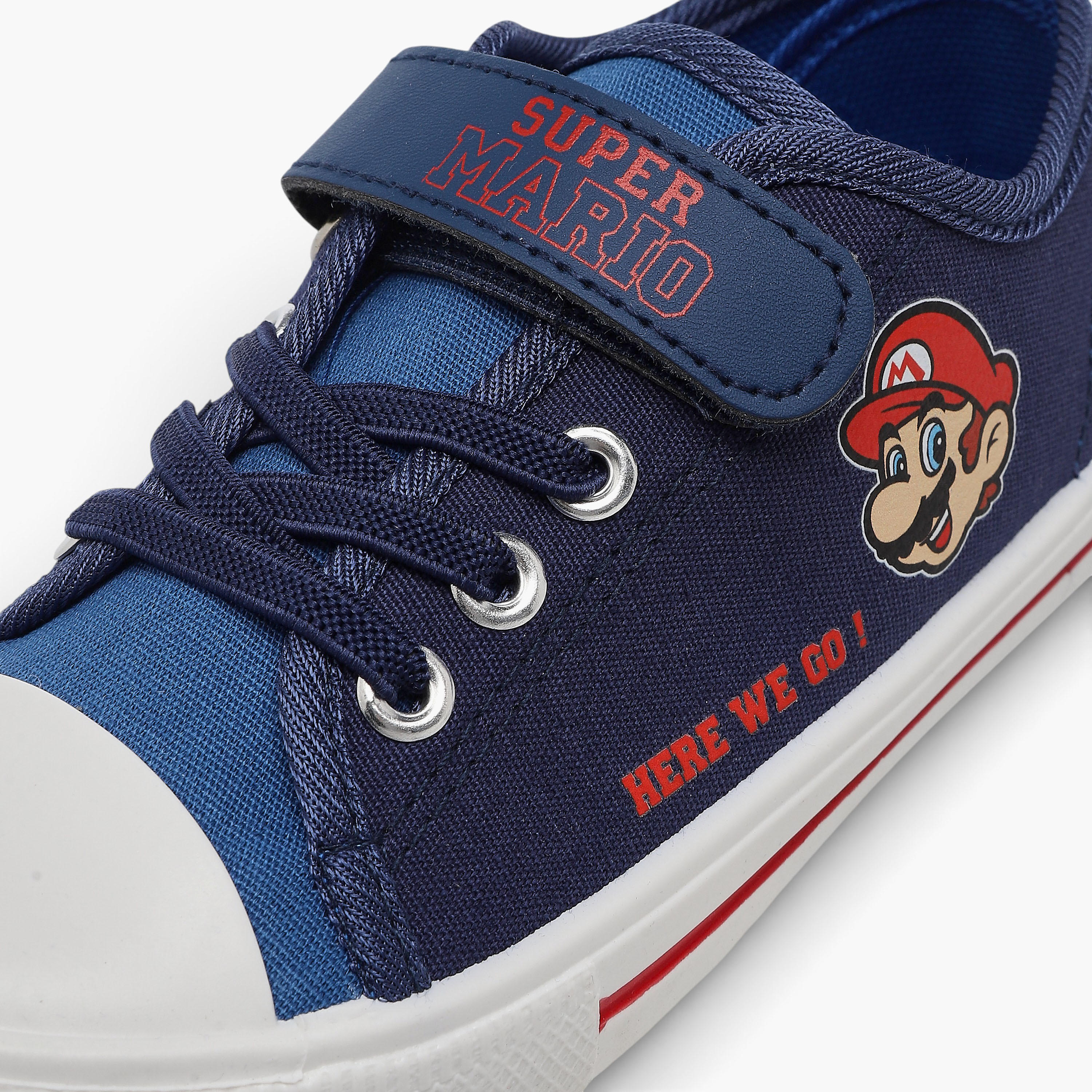حذاء سنيكرز بطول الكاحل بشريط إغلاق لاصق للأولاد من سوبر ماريو-boys-shoes-sneakers-image-4