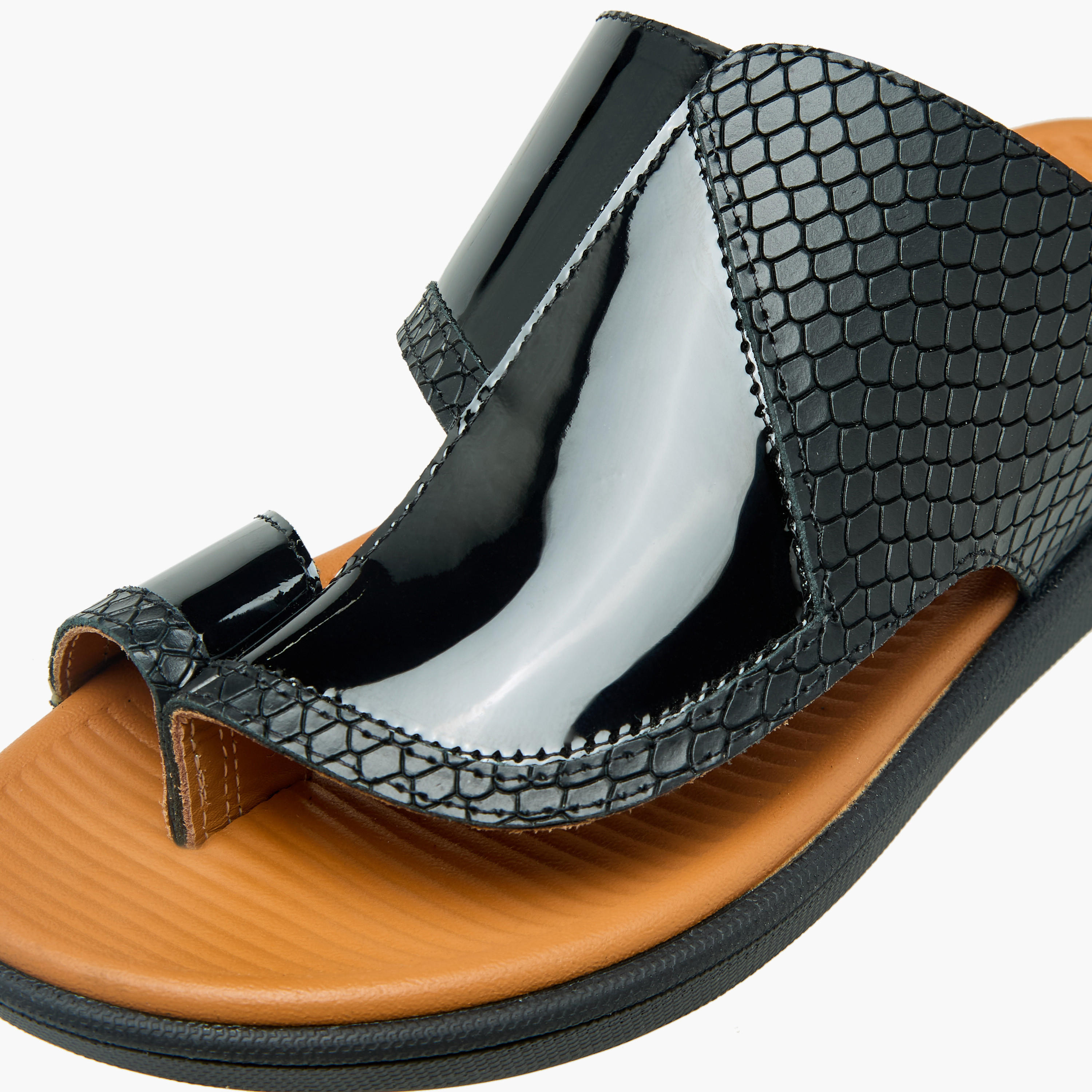 Al Waha Boys Leather Arabic Sandals-boys-shoes-sandals-image-4