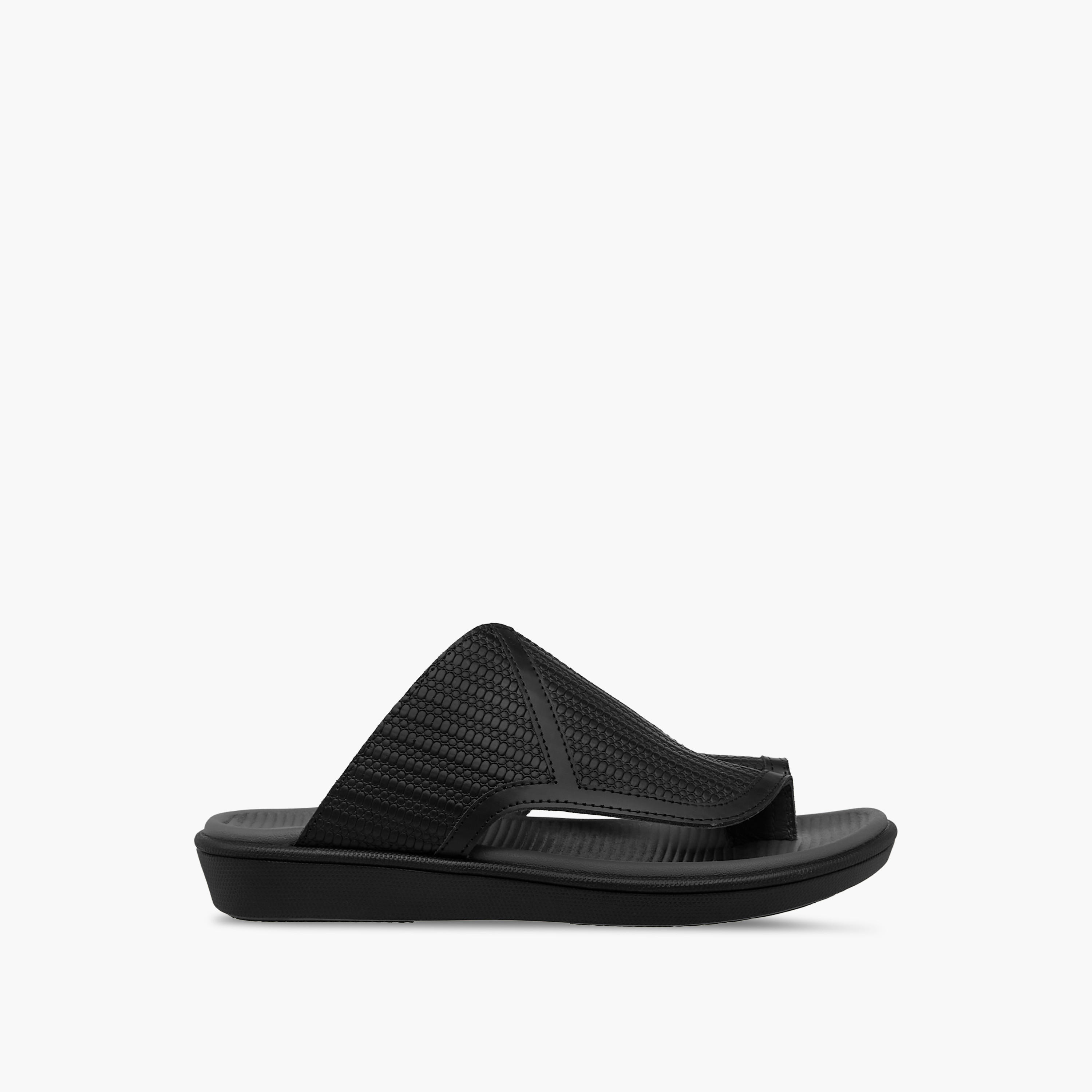Al Waha Boys Toe Loop Detail Leather Arabic Sandals-boys-shoes-sandals-image-3