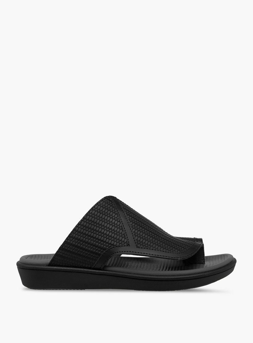 Al Waha Boys Toe Loop Detail Leather Arabic Sandals-boys-shoes-sandals-image-3