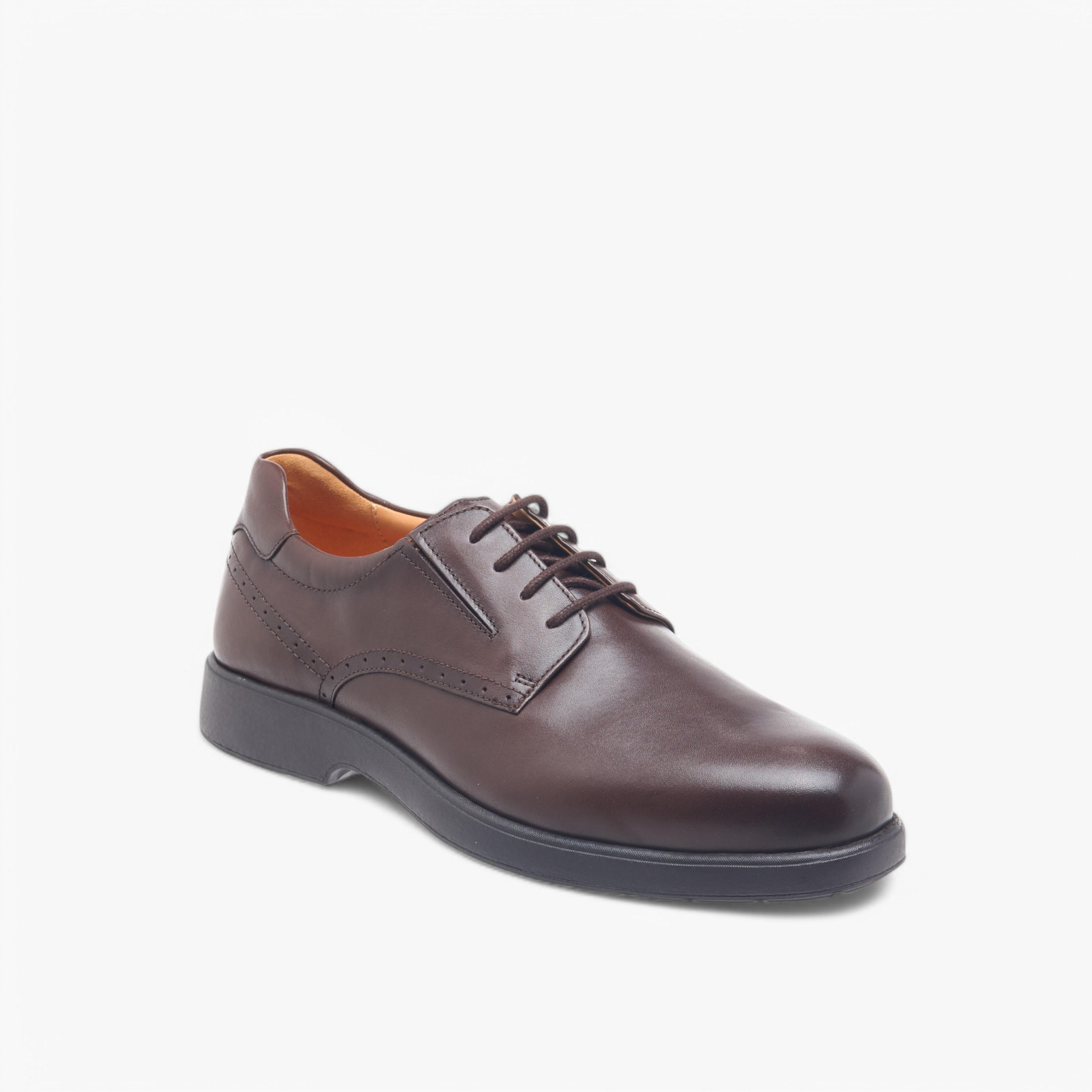 Le Confort Solid Leather Air Tech Derby Shoes with Lace-Up Closure-men-shoes-formalshoes-image-2