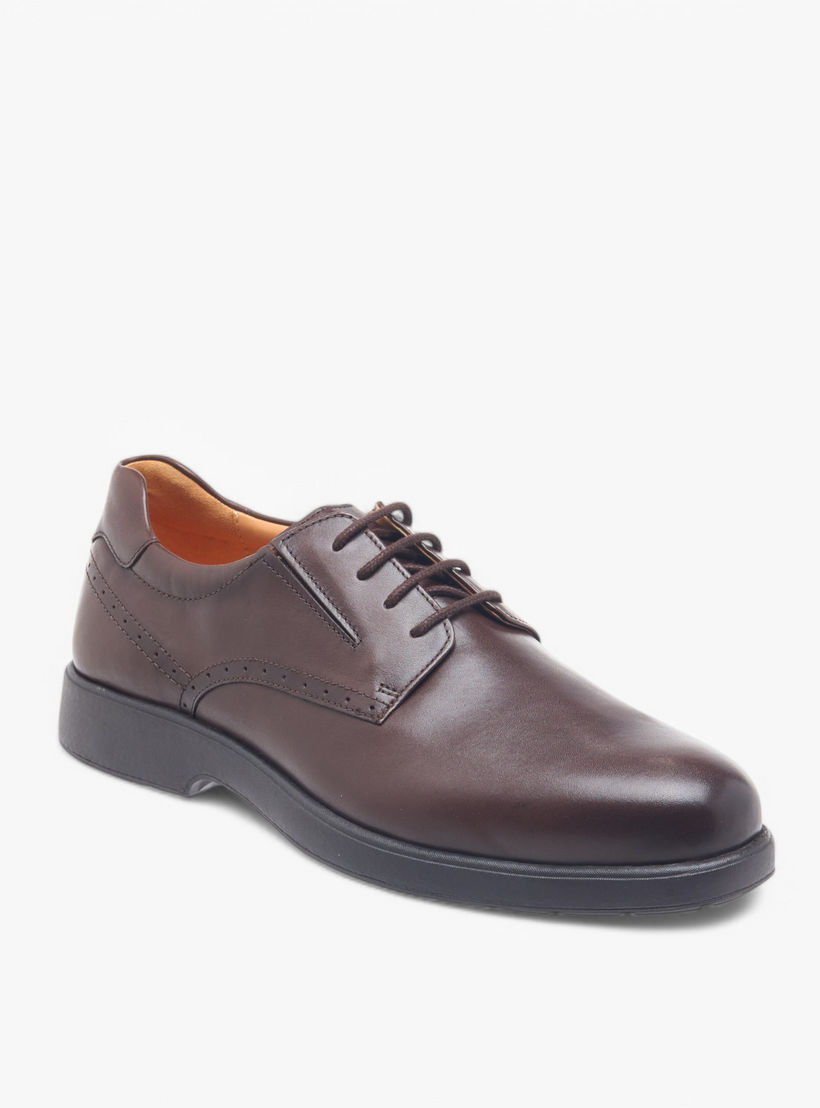 Le Confort Solid Leather Air Tech Derby Shoes with Lace-Up Closure-men-shoes-formalshoes-image-2