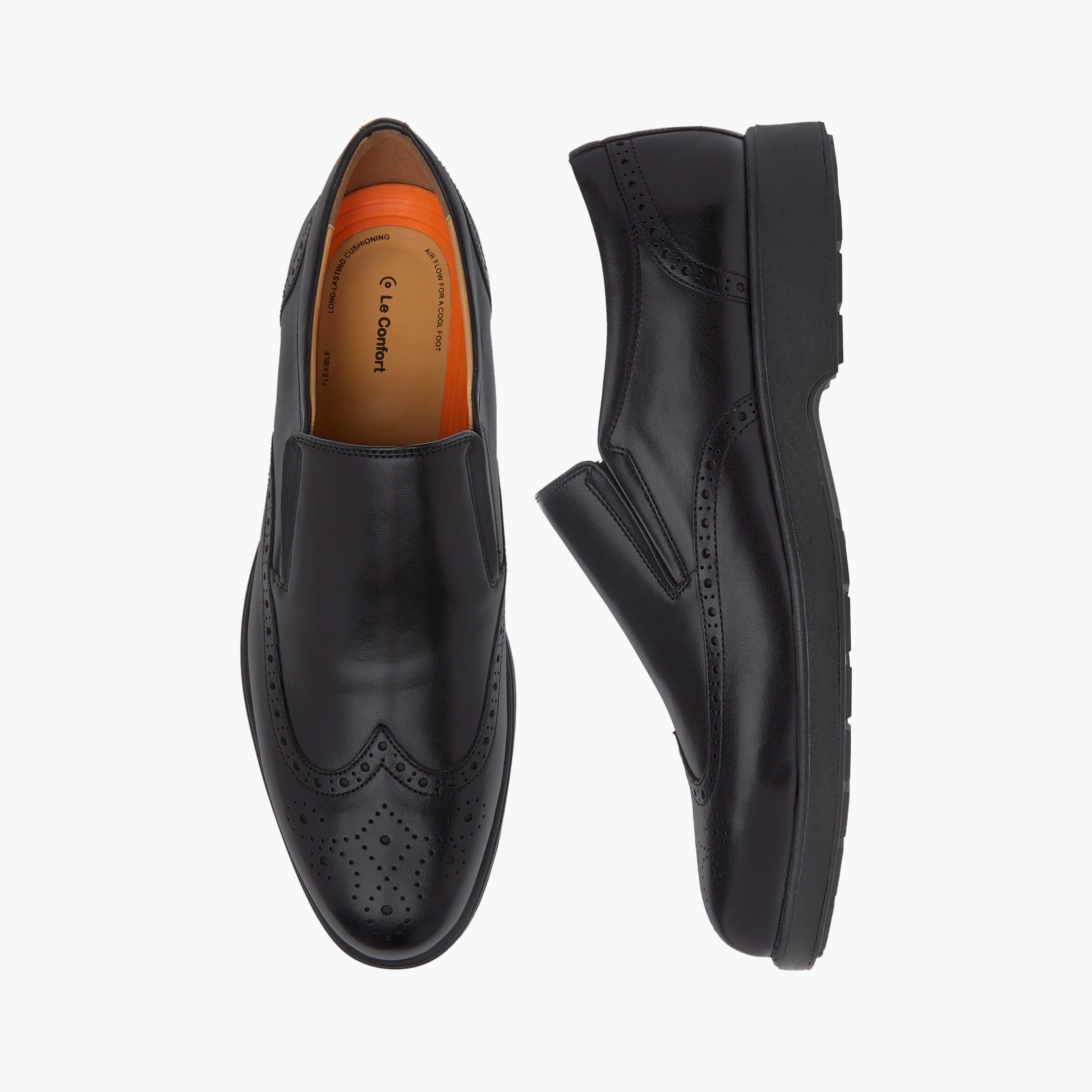 Le Confort Leather Perforated Slip-On Air Tech Loafers-men-shoes-formalshoes-image-1