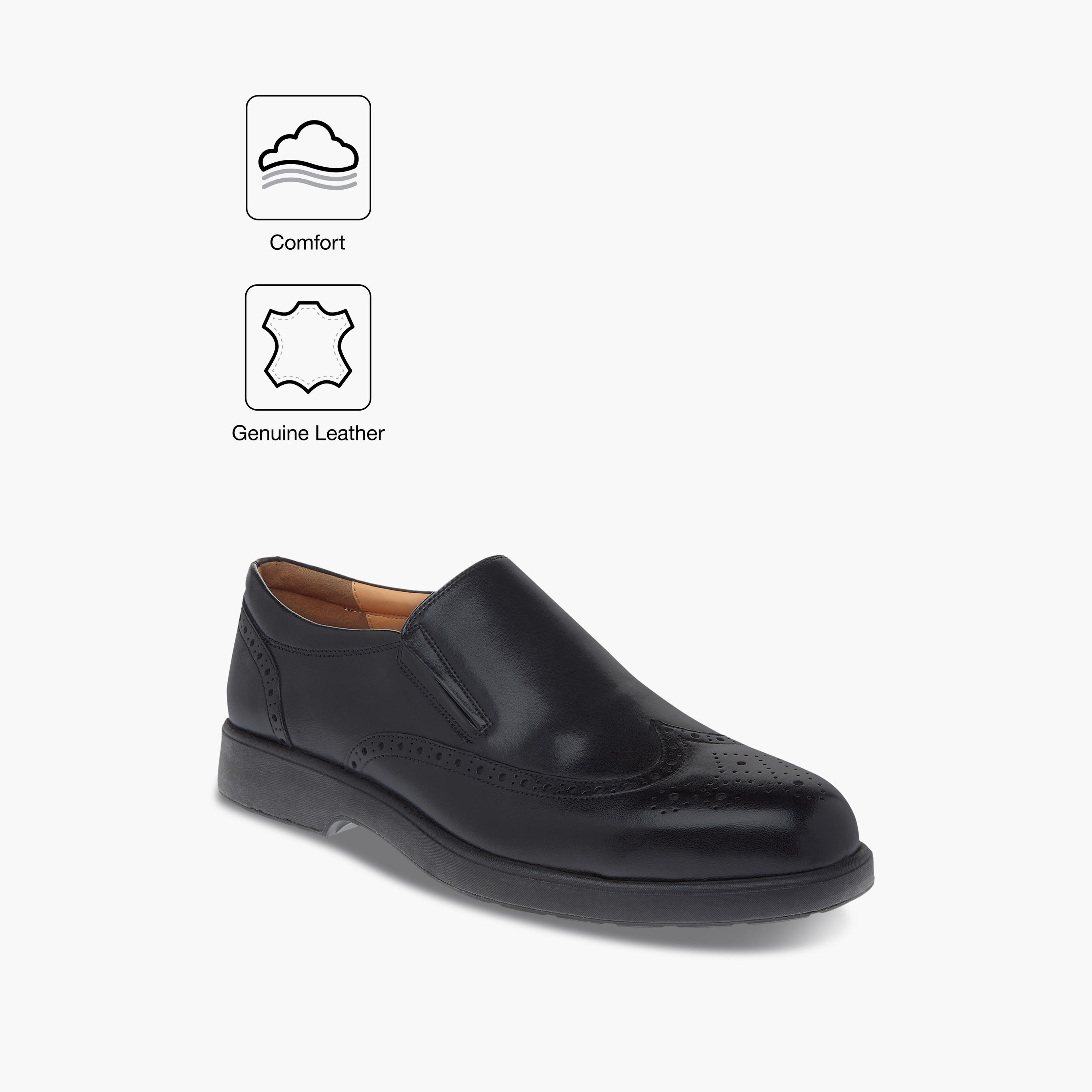 Le Confort Leather Perforated Slip-On Air Tech Loafers-men-shoes-formalshoes-image-2