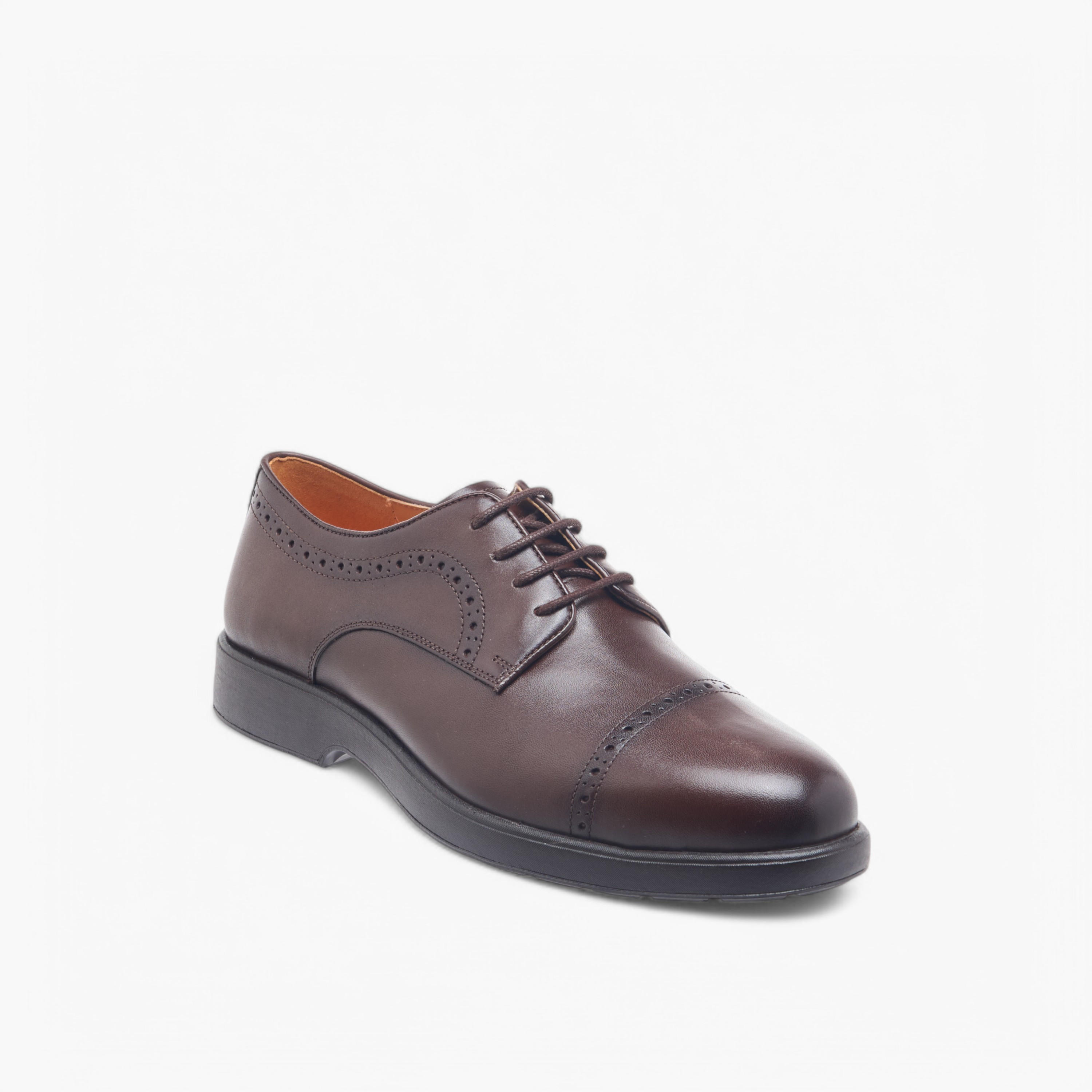 Le Confort Perforation Detail Leather Air Tech Derby Shoes with Lace-Up Closure-men-shoes-formalshoes-image-2