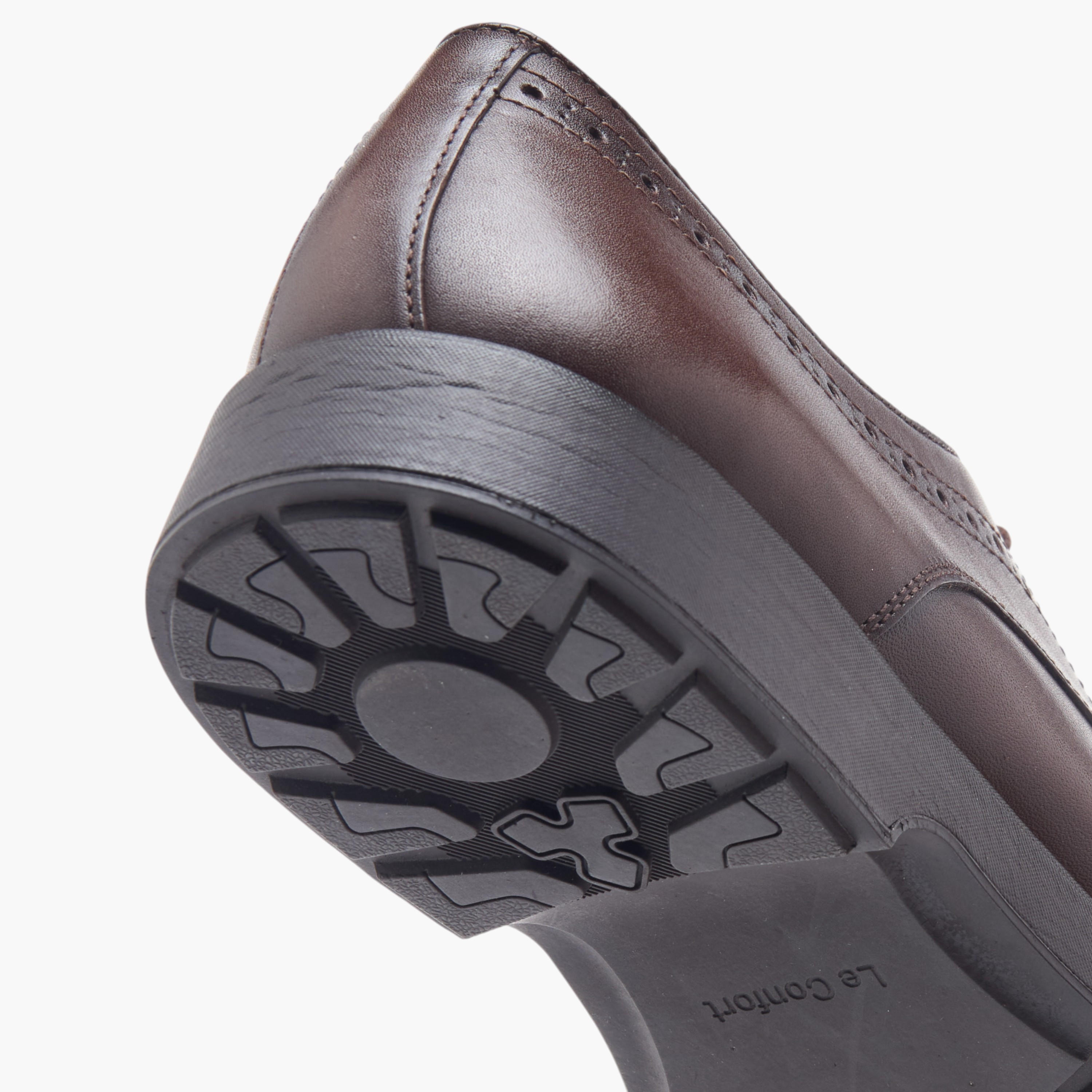Le Confort Perforation Detail Leather Air Tech Derby Shoes with Lace-Up Closure-men-shoes-formalshoes-image-5