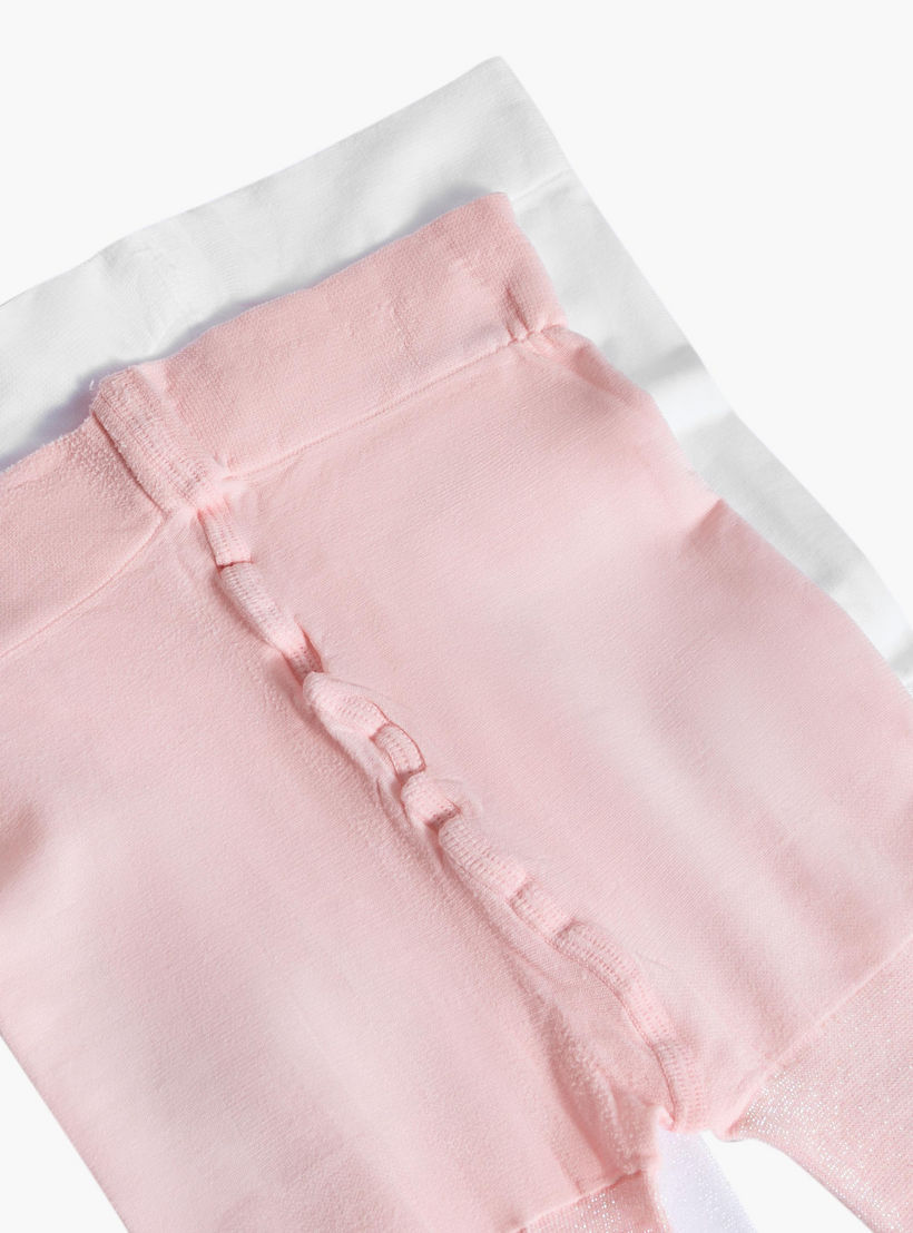 Pack of 2 Celeste Girls Tights with Elasticated Waistband-girls-accessories-socks-image-4