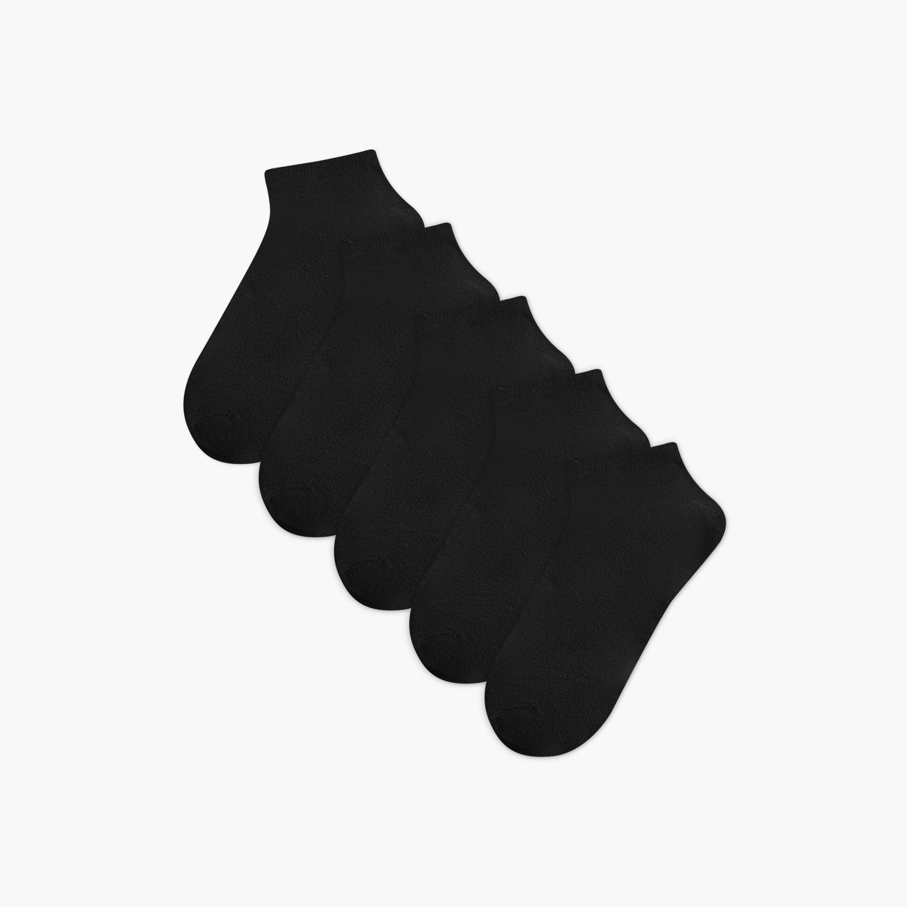 Gloo Solid Ankle Length Socks - Set of 5-men-socks-image-1