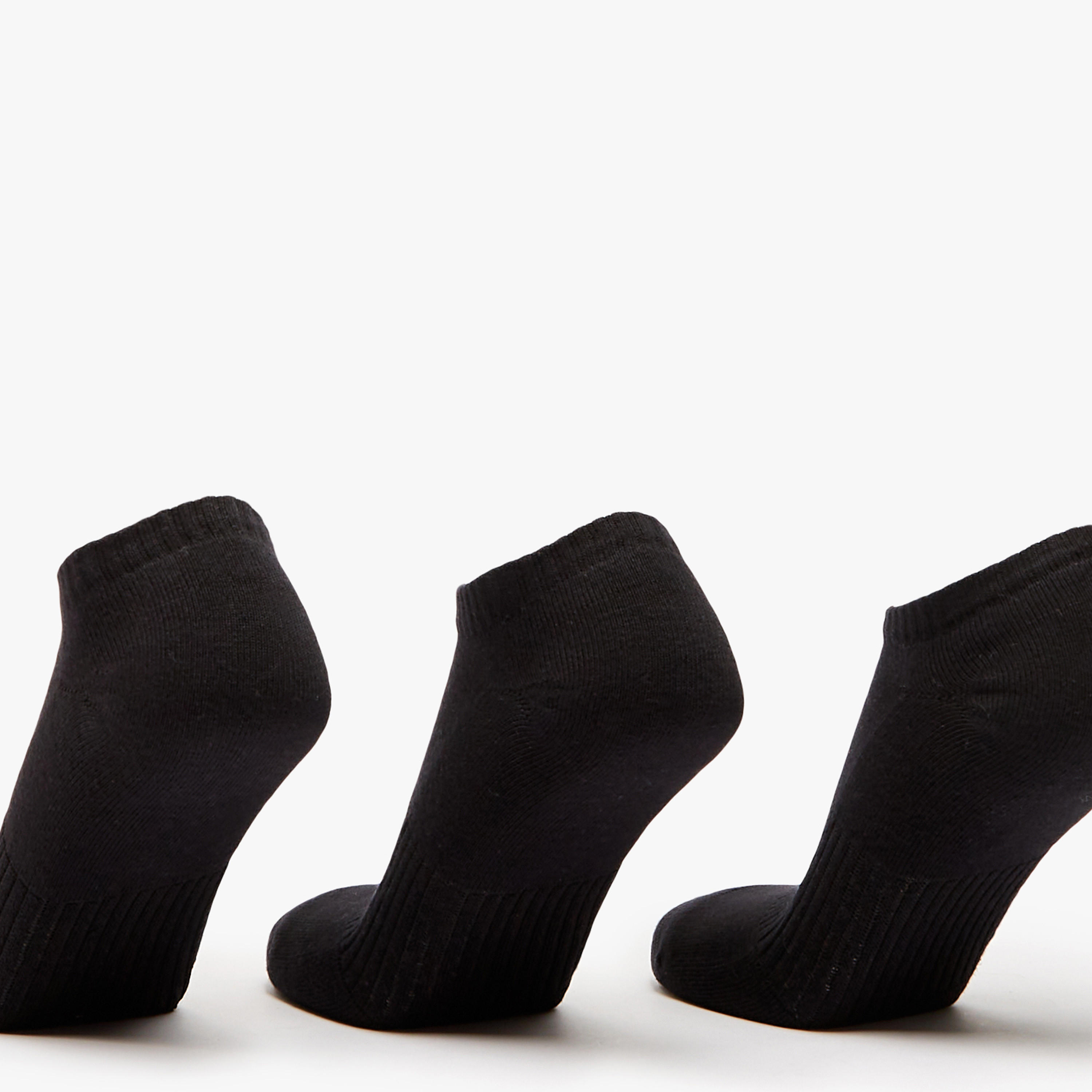 Gloo Textured Ankle Length Cushioned Socks - Set of 3-men-socks-image-2