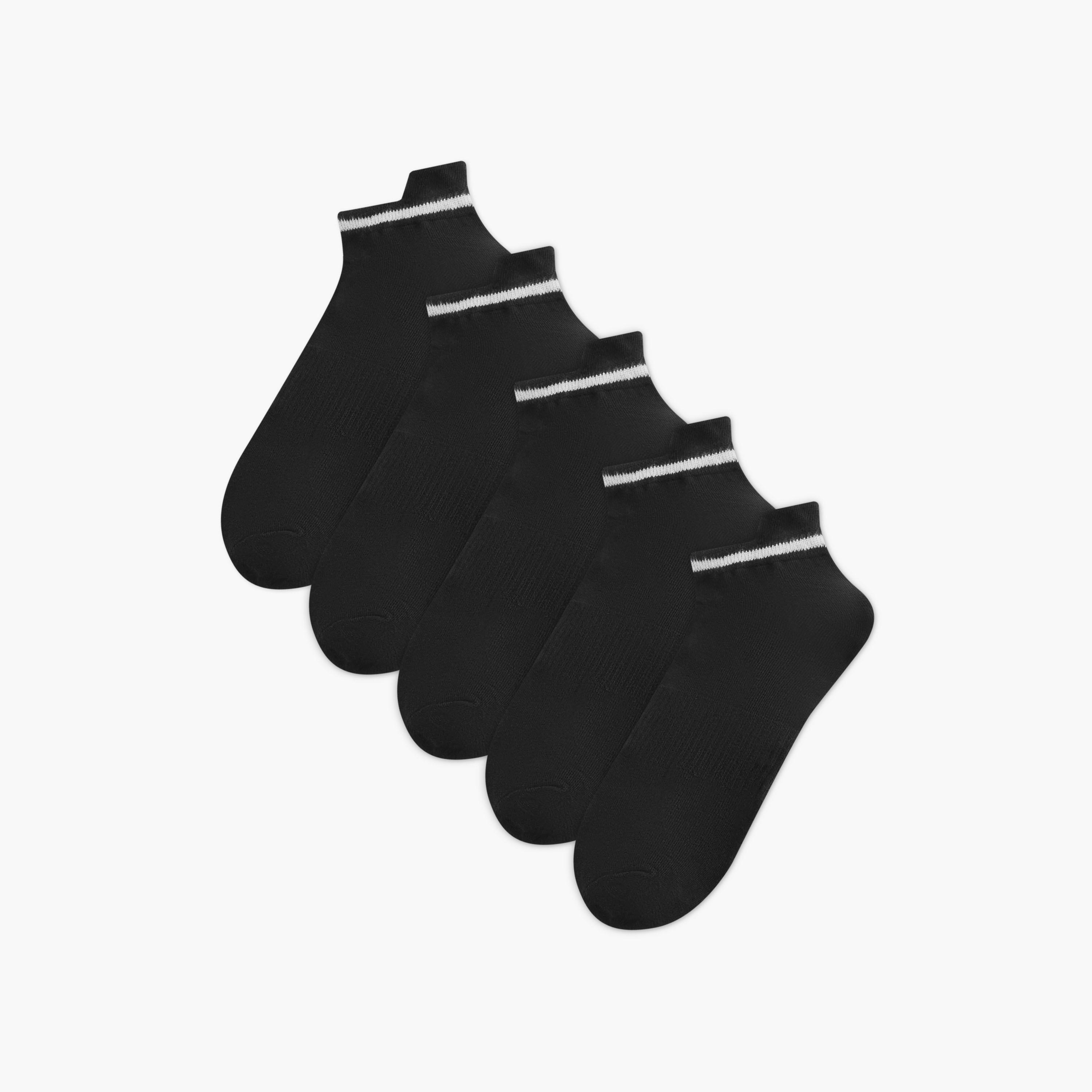 Gloo Solid Ankle Length Socks - Set of 5-men-socks-image-1