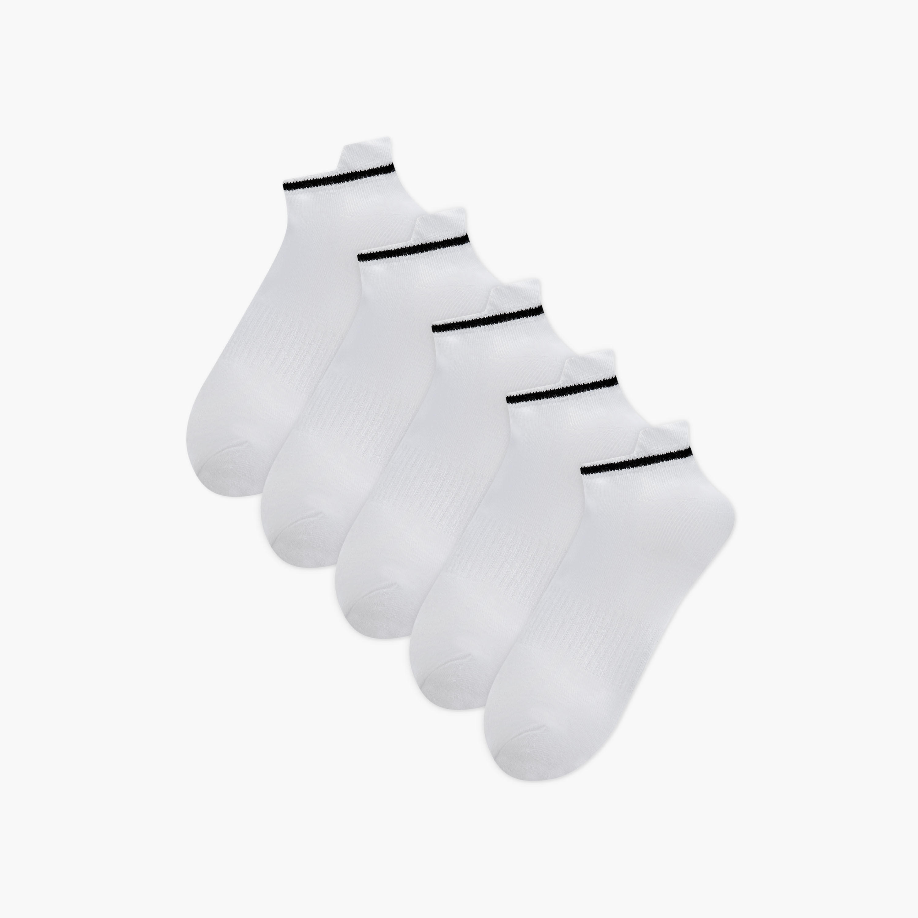 Gloo Solid Ankle Length Socks - Set of 5-men-socks-image-1