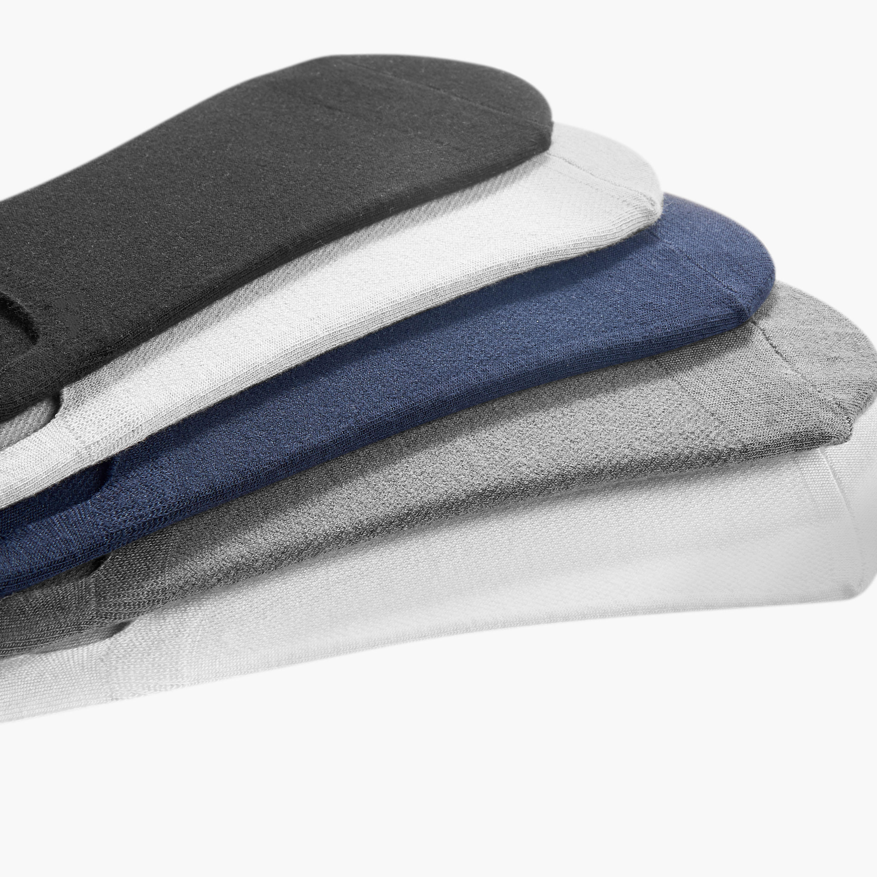 Gloo Textured Non Terry No Show Socks - Set of 5-men-socks-image-3