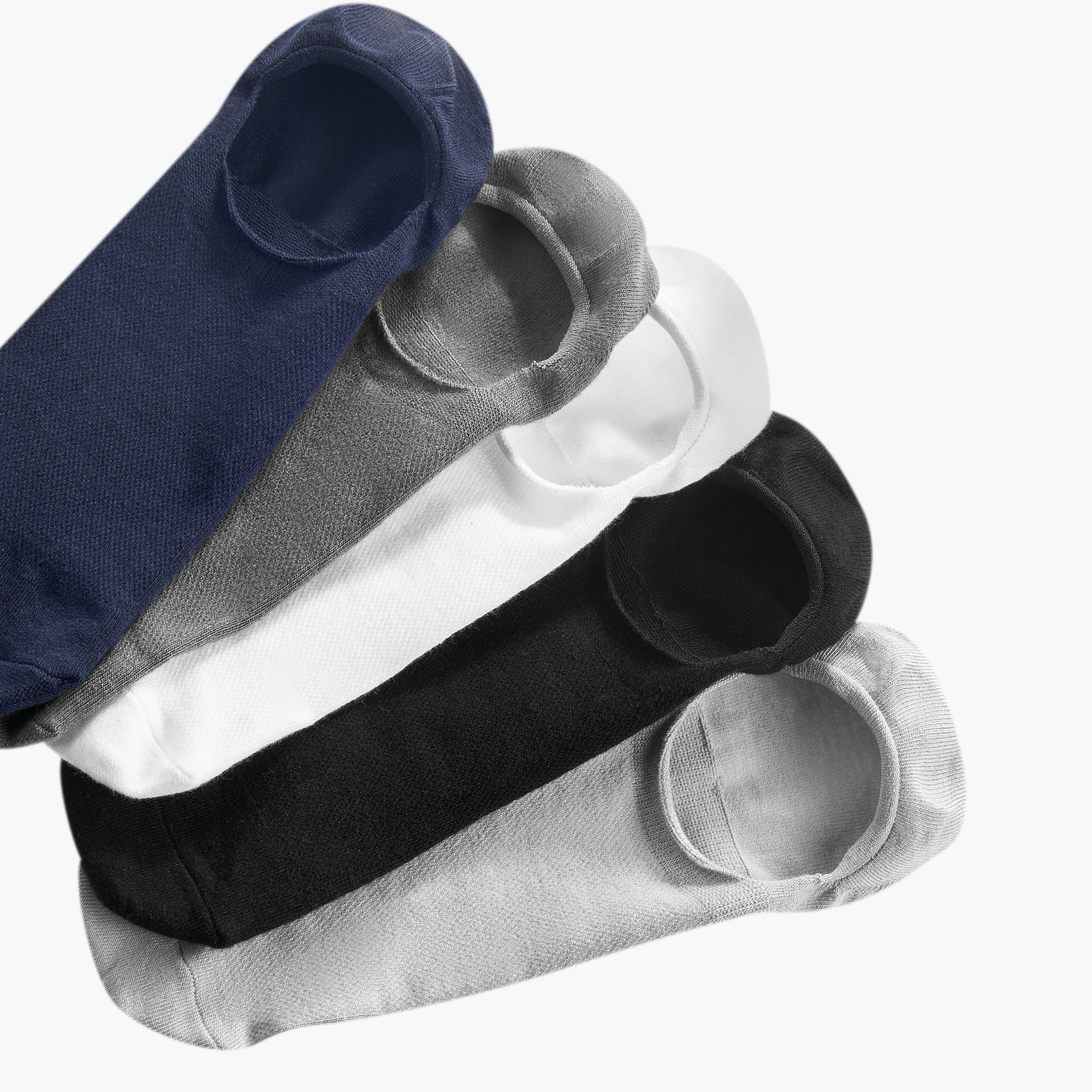 Gloo Textured Non Terry No Show Socks - Set of 5-men-socks-image-4