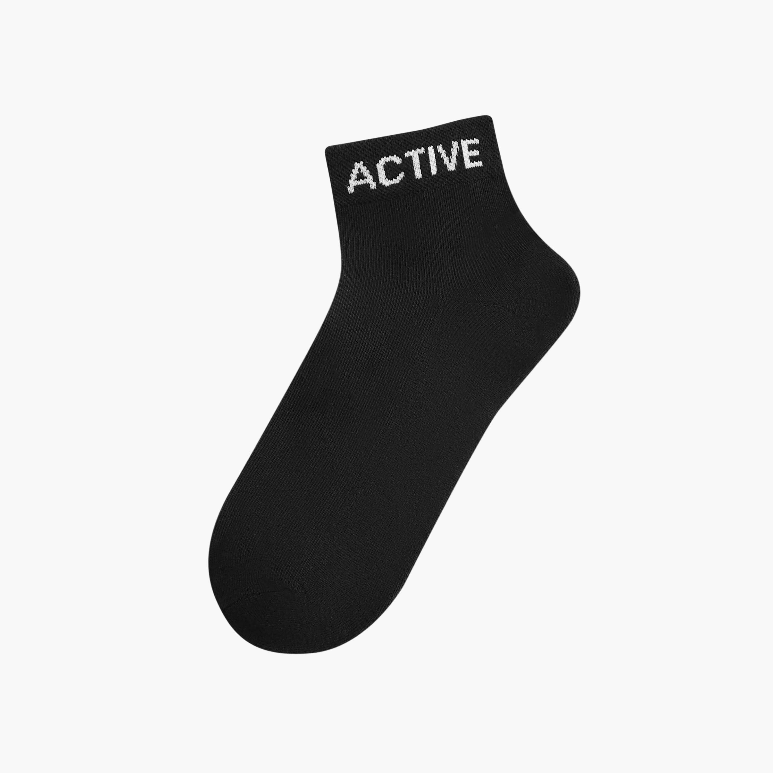 Gloo Printed Half Terry Ankle Length Cushioned Socks - Set of 5-men-socks-image-2