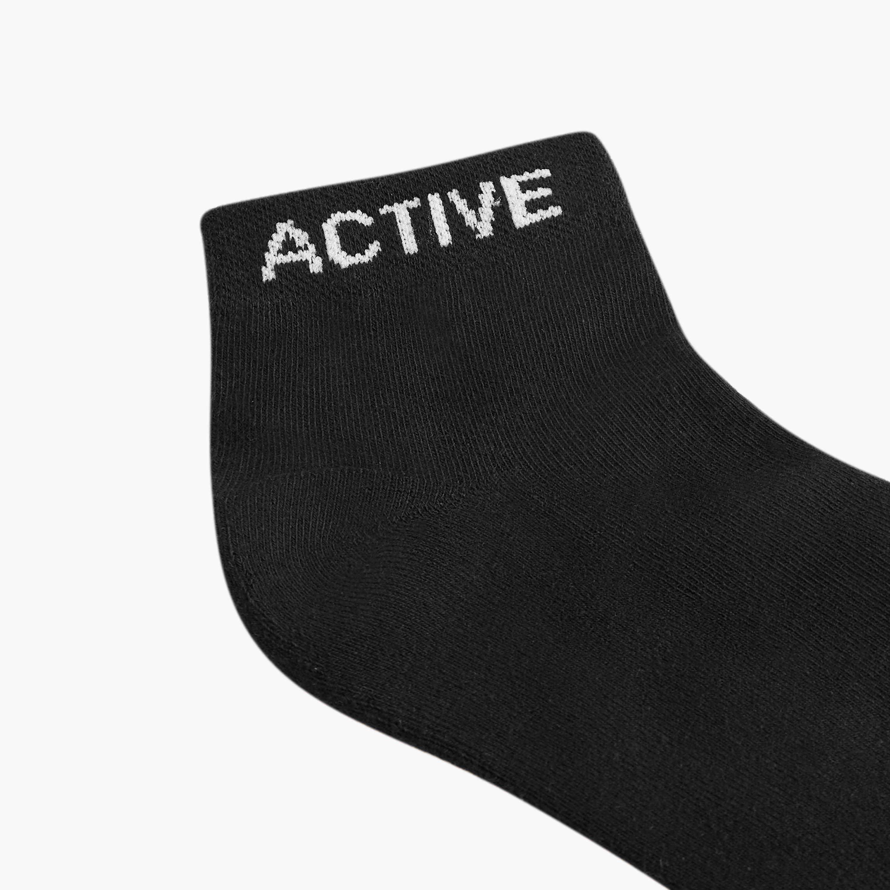 Gloo Printed Half Terry Ankle Length Cushioned Socks - Set of 5-men-socks-image-5