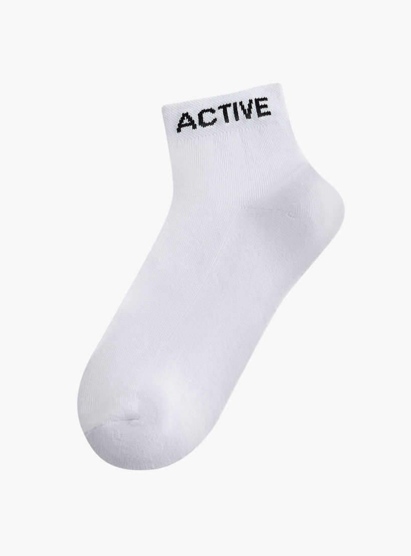 جوارب مبطنة نصف تيري طول الكاحل بطبعات من جلو - طقم من 5 أزواج-men-socks-image-2