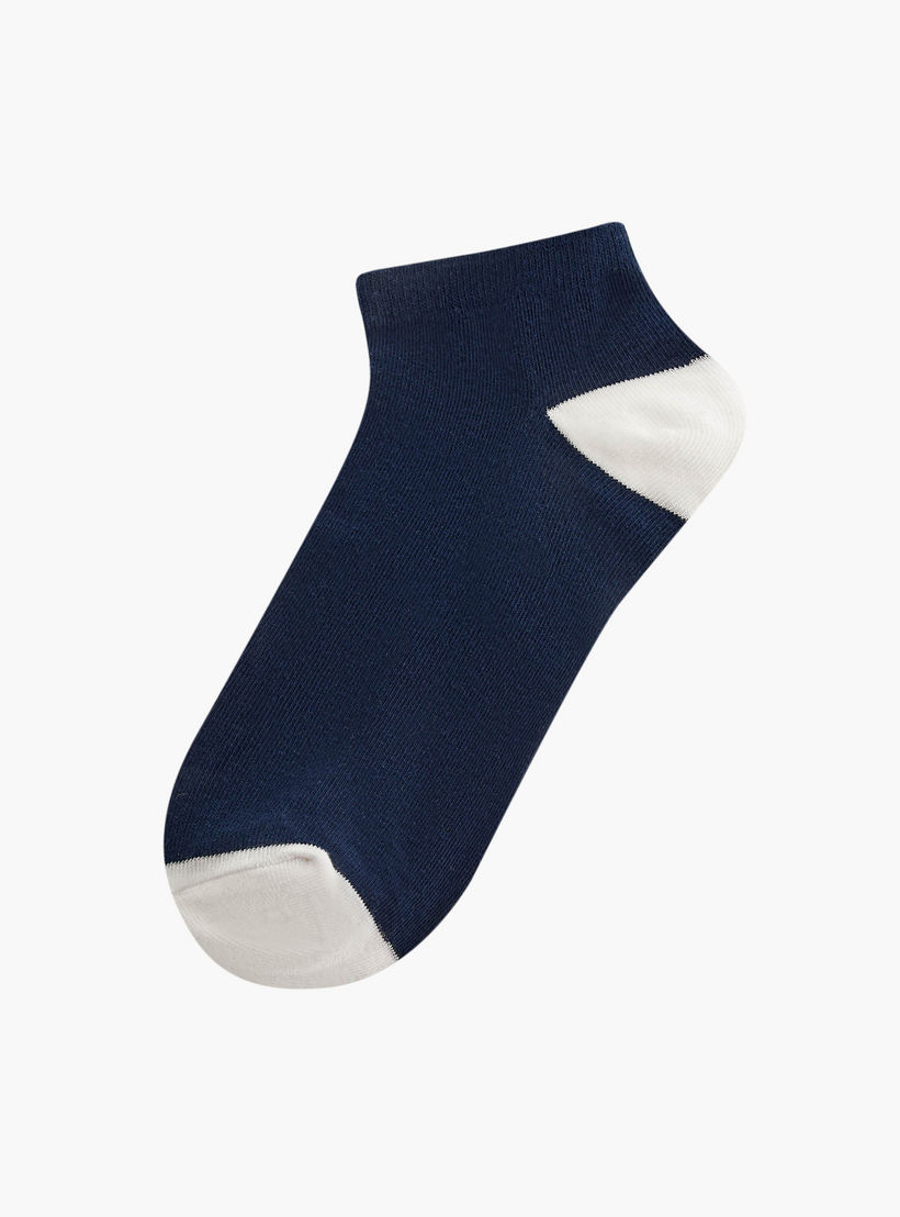 Gloo Assorted Non Terry Ankle Length Socks - Set of 5-men-socks-image-2