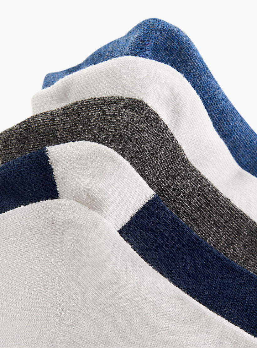 Gloo Assorted Non Terry Ankle Length Socks - Set of 5-men-socks-image-4