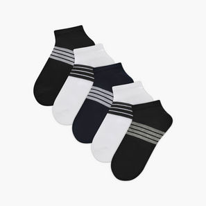 Gloo Men Socks Ankle Length Striped - Set of 5-men-socks-image-1