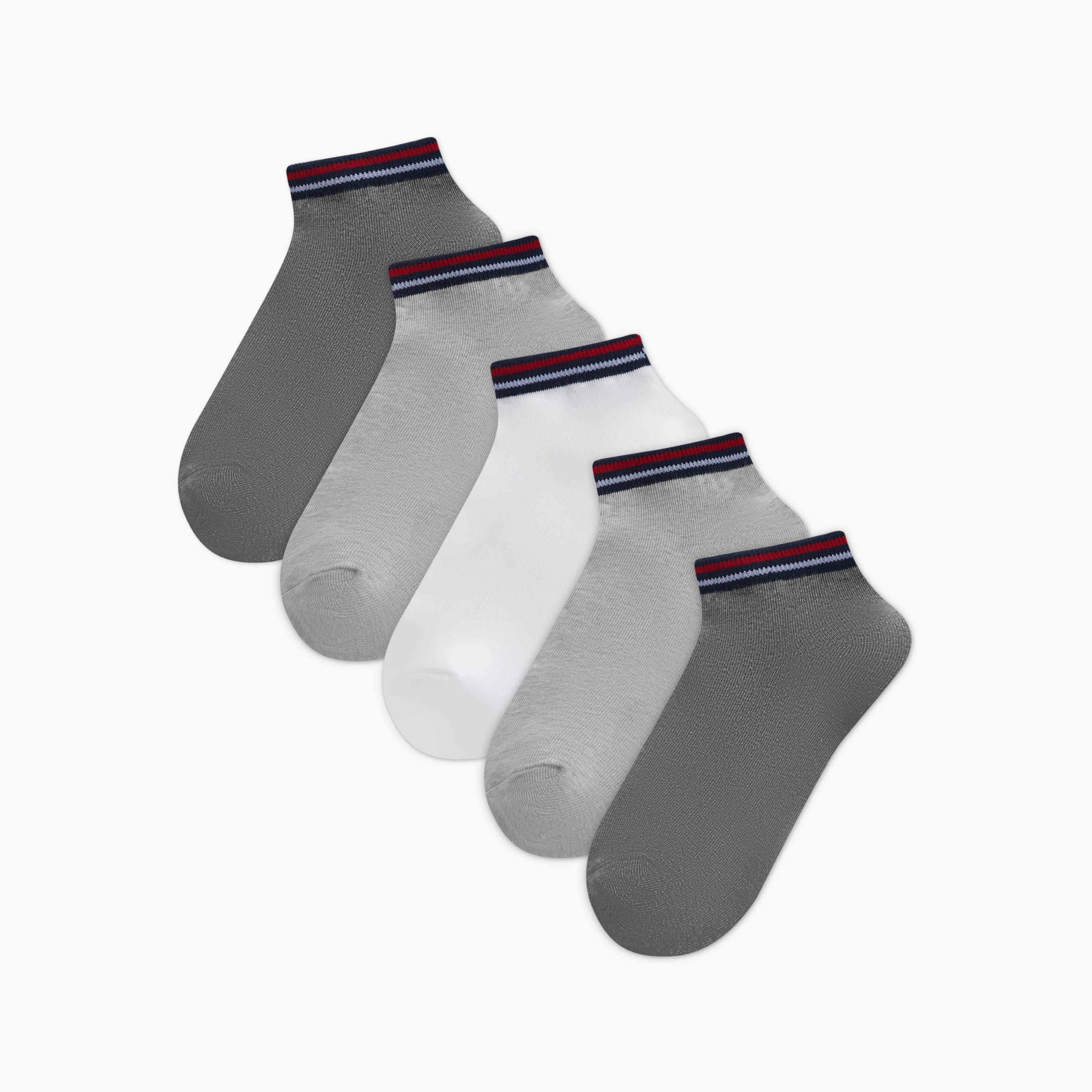 Gloo Men Socks Ankle Length Striped - Set of 5-men-socks-image-1