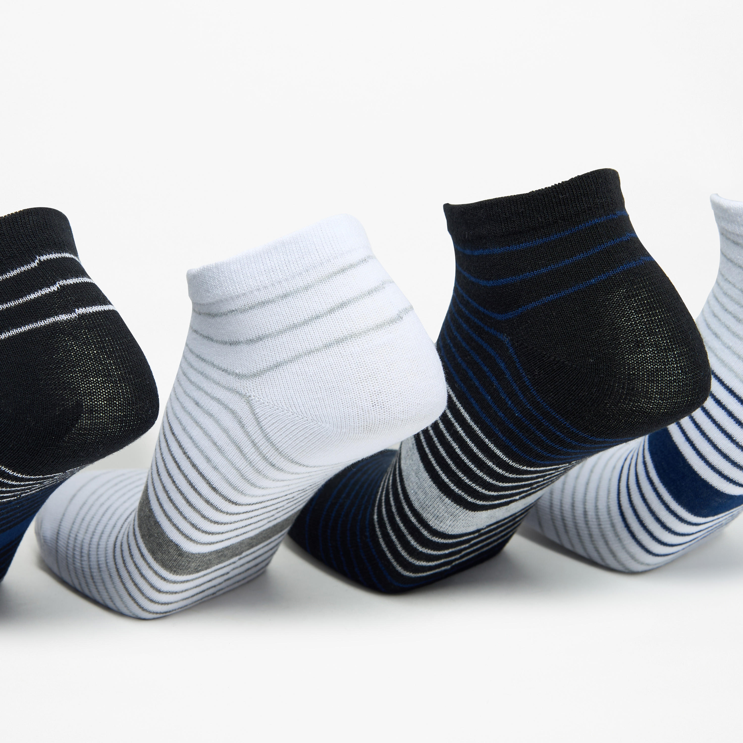طقم جوارب مخططة 5 أزواج بطول الكاحل من جلو-men-socks-image-2