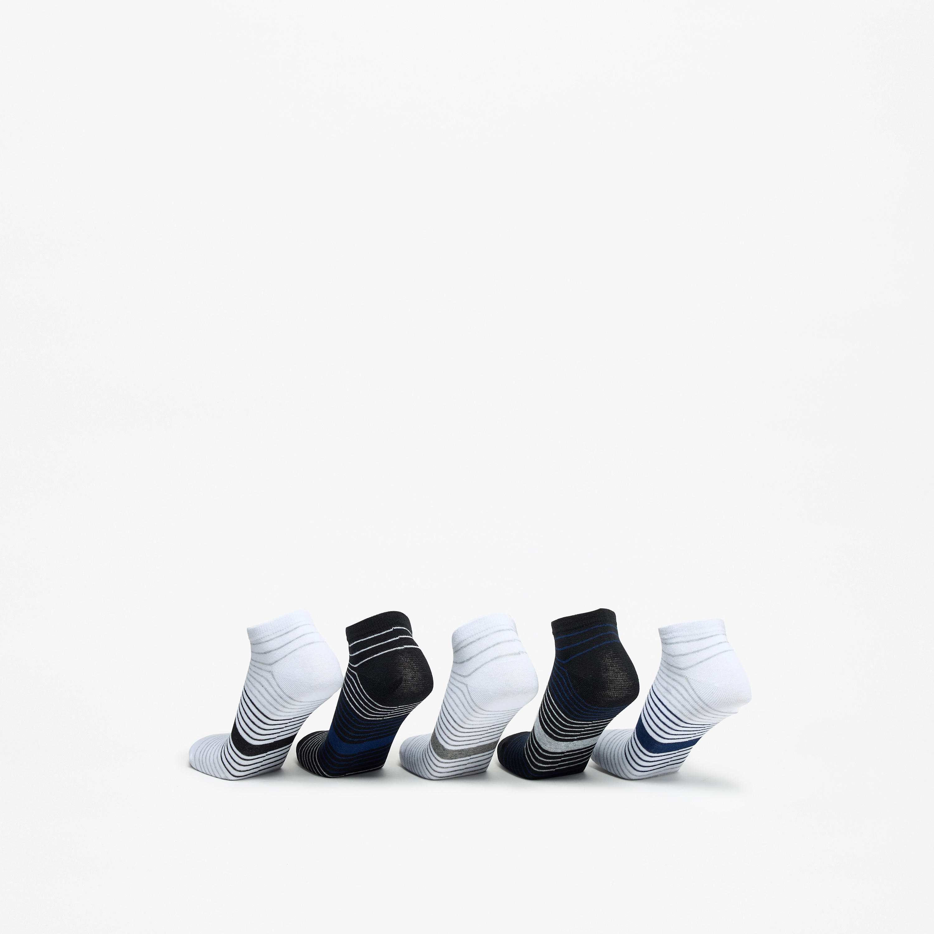 طقم جوارب مخططة 5 أزواج بطول الكاحل من جلو-men-socks-image-3