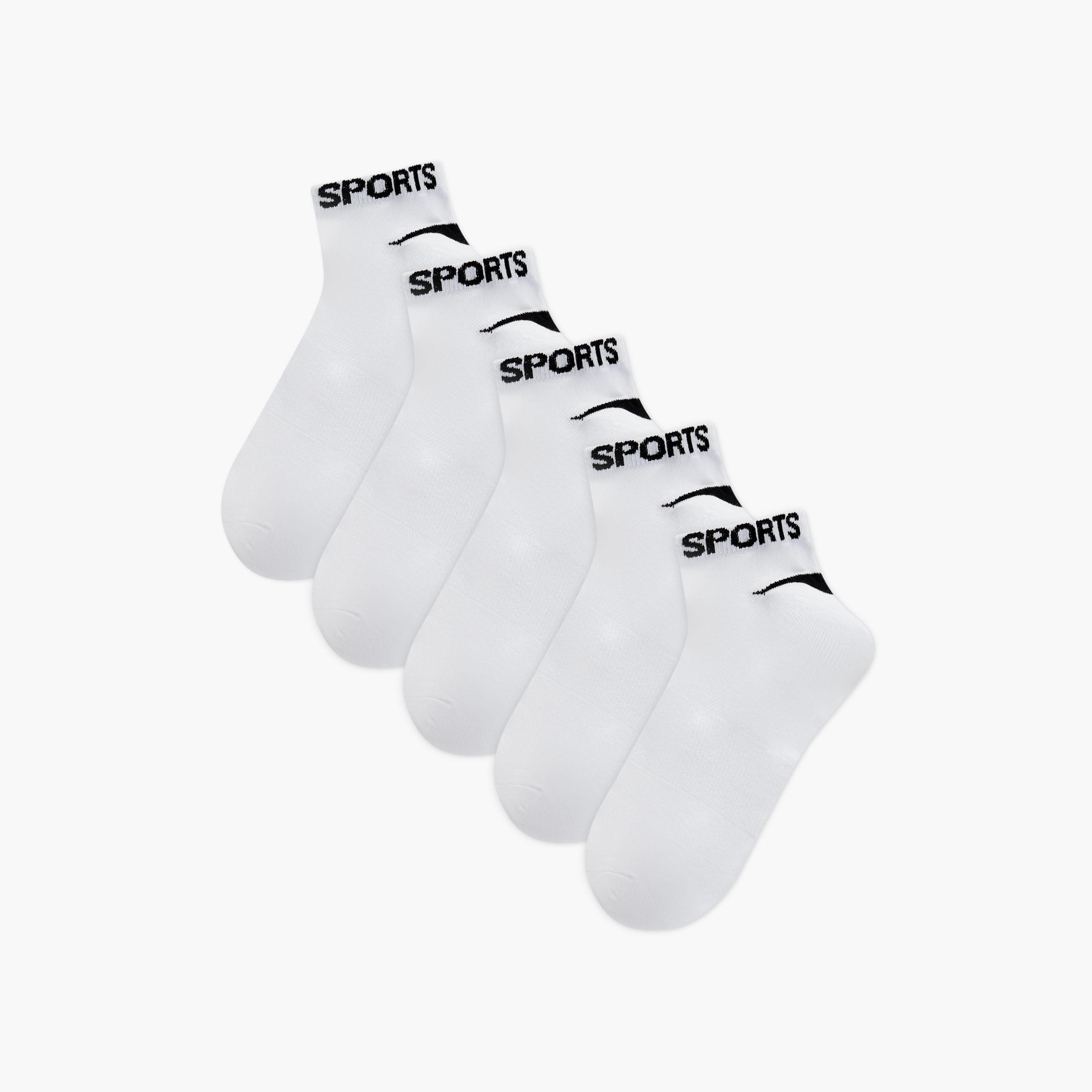 Gloo Logo Print Ankle Length Socks - Set of 5-men-socks-image-1