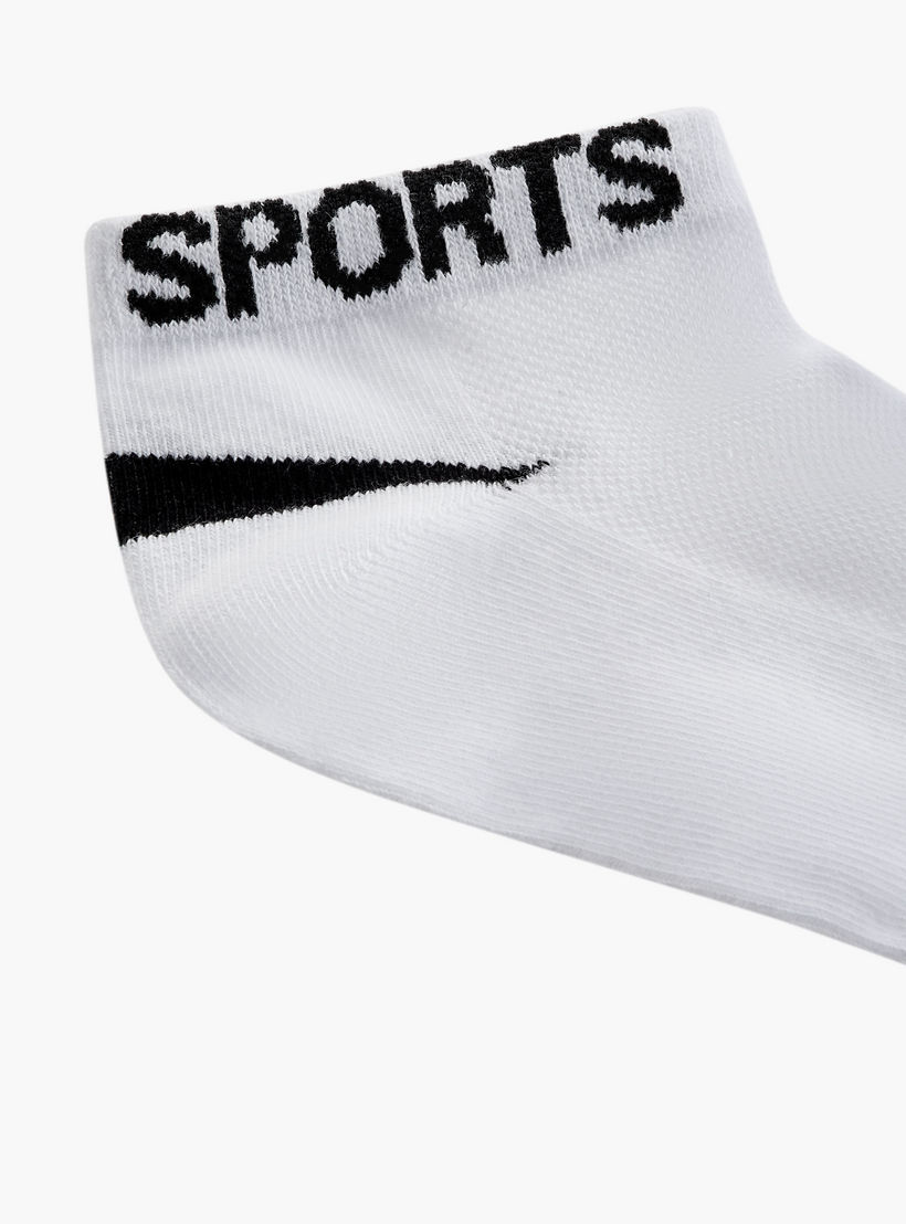 Gloo Logo Print Ankle Length Socks - Set of 5-men-socks-image-5