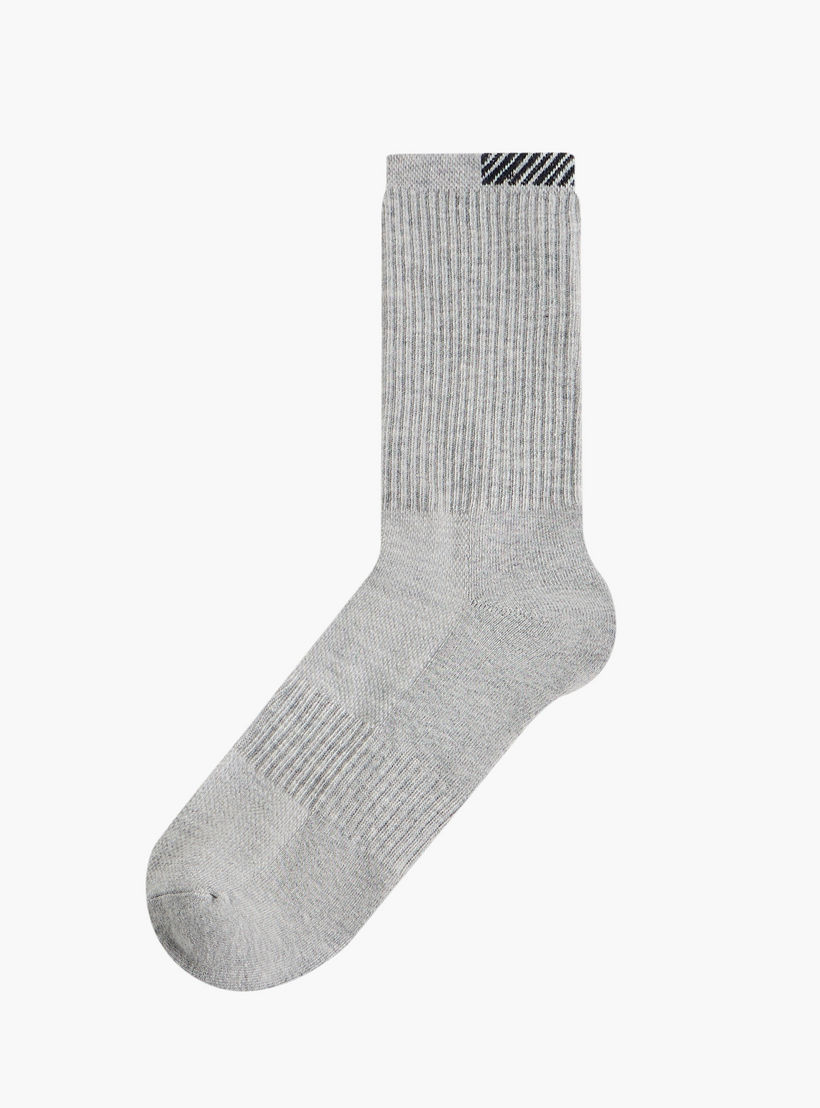 جوارب مبطنة مضلعة بطول ربلة الساق من جلو - طقم من 3 أزواج-men-socks-image-2
