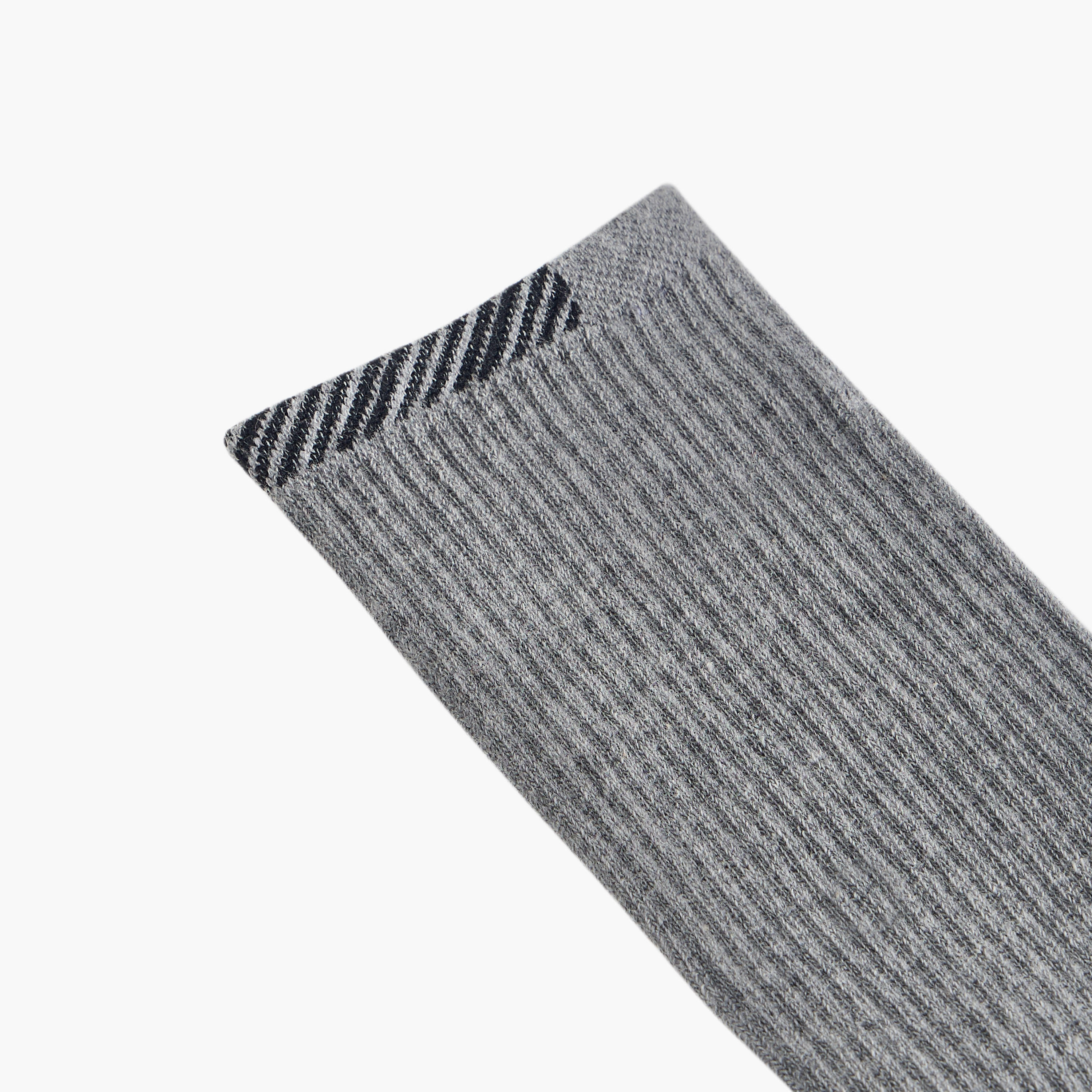 جوارب مبطنة مضلعة بطول ربلة الساق من جلو - طقم من 3 أزواج-men-socks-image-3