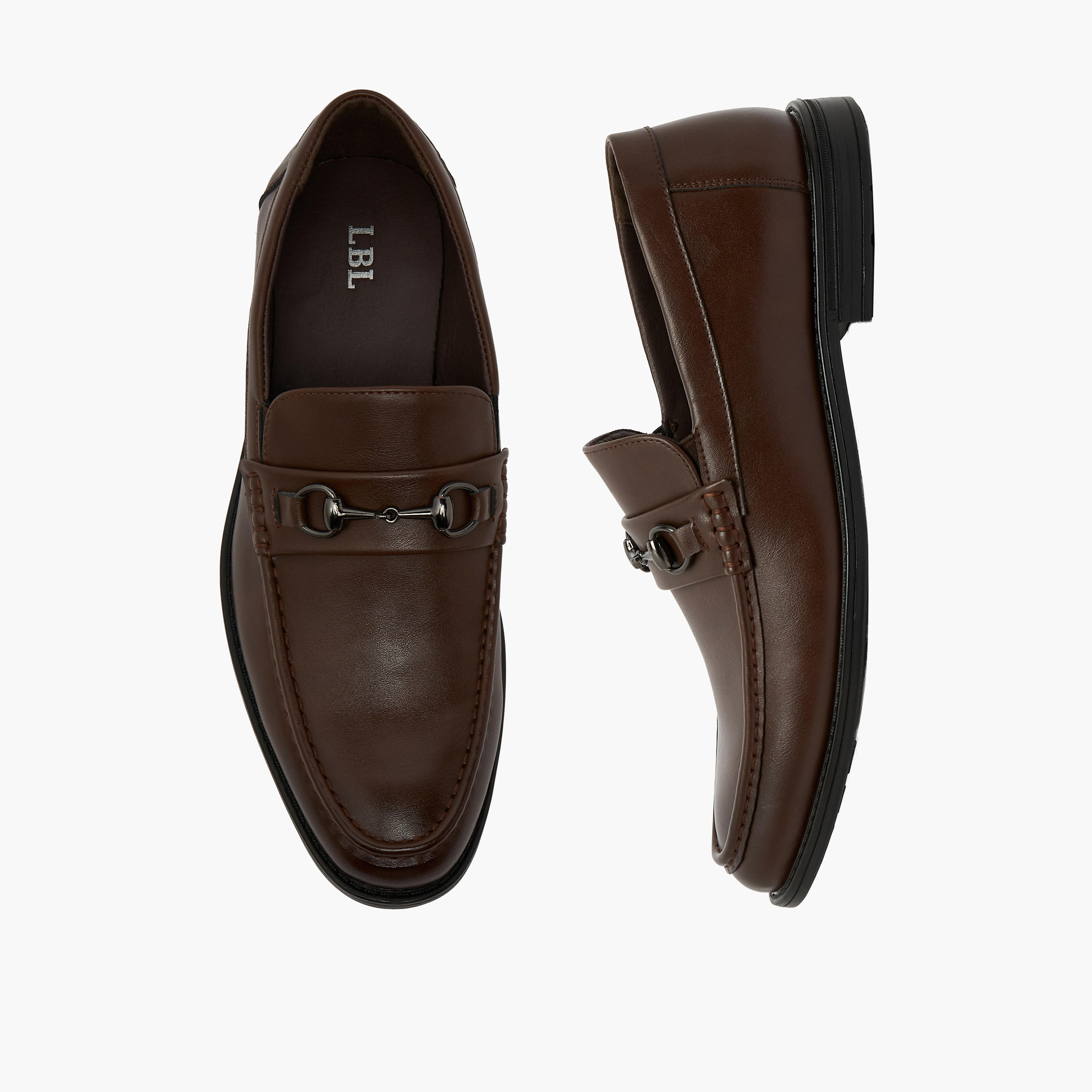 حذاء سهل الارتداء بزينة معدنية للرجال من إل بي إل من شو إكسبرس-men-shoes-formalshoes-image-1