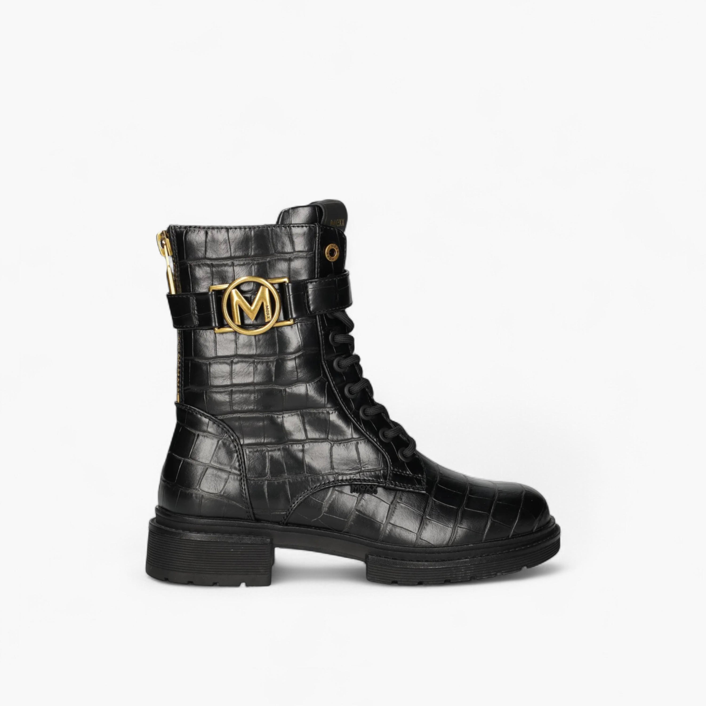 بوت بارز الملمس بطول الكاحل وبرباط إغلاق من ميكس-women-shoes-boots-image-2