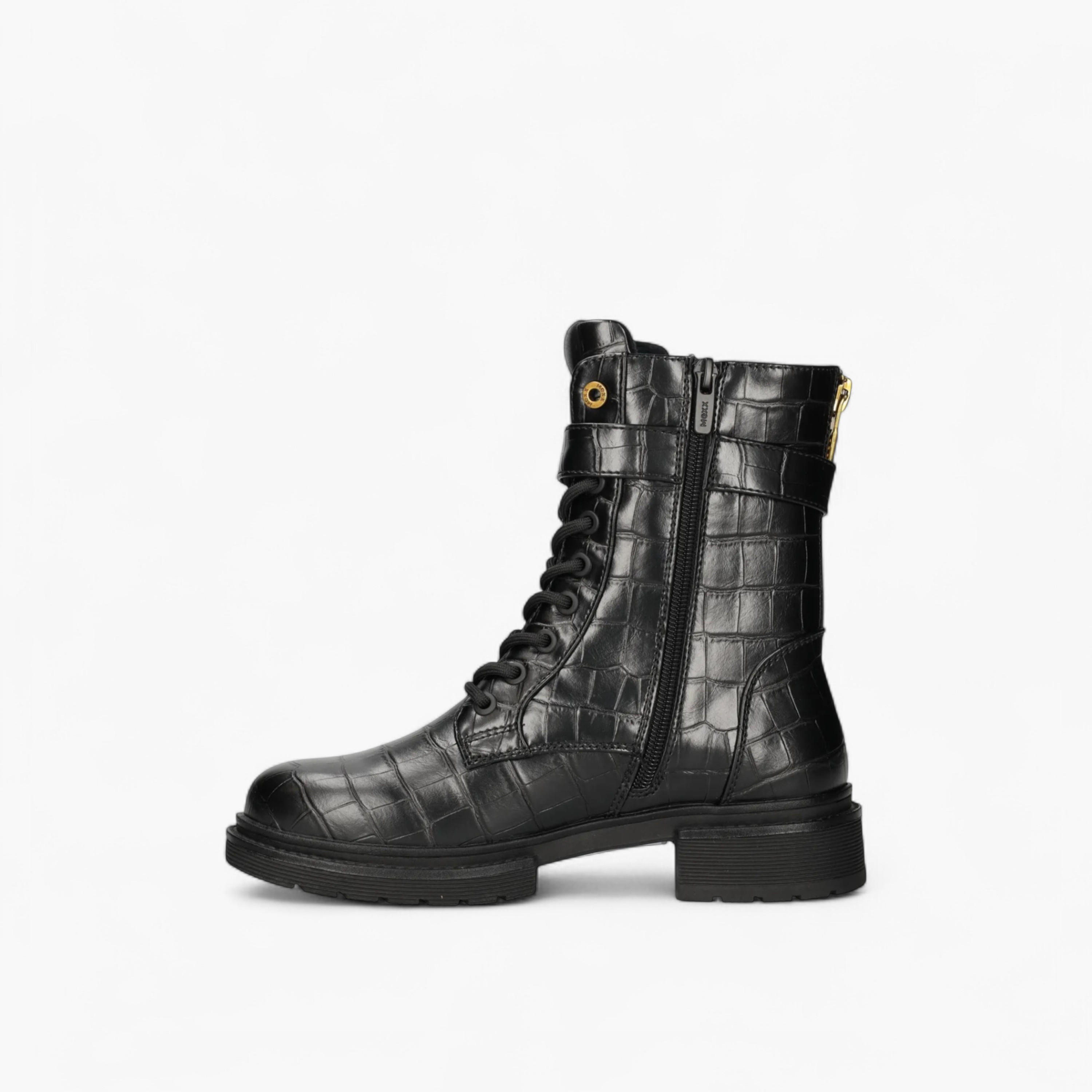 بوت بارز الملمس بطول الكاحل وبرباط إغلاق من ميكس-women-shoes-boots-image-4