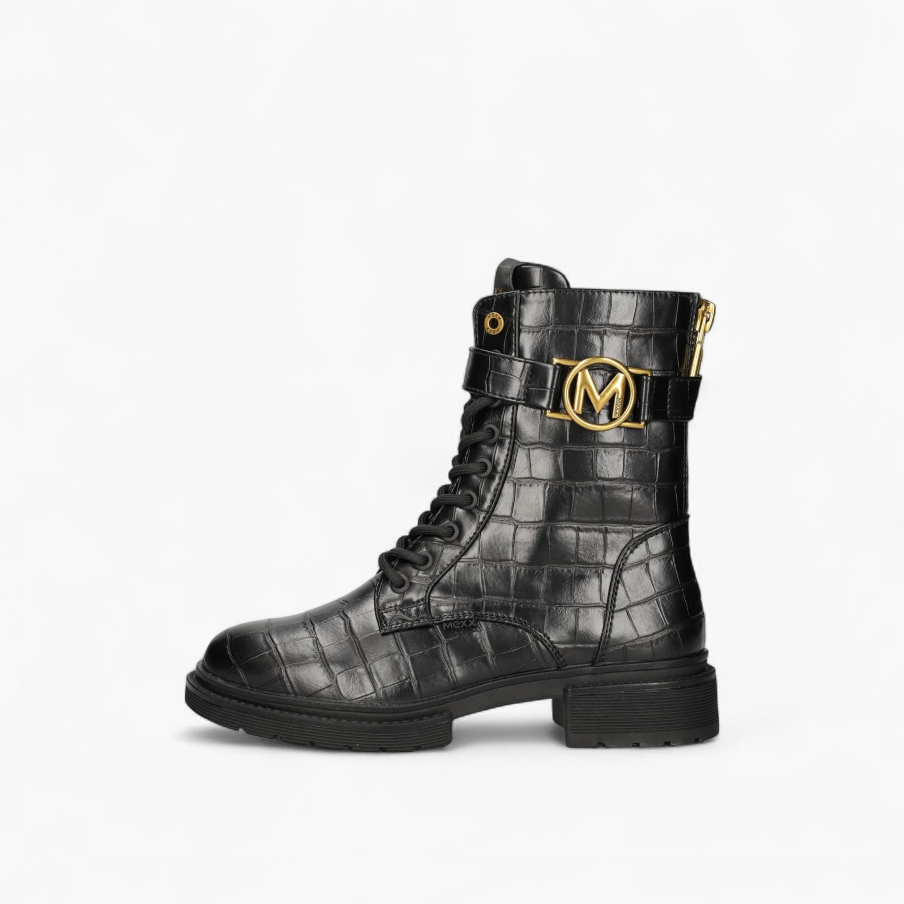 بوت بارز الملمس بطول الكاحل وبرباط إغلاق من ميكس-women-shoes-boots-image-6