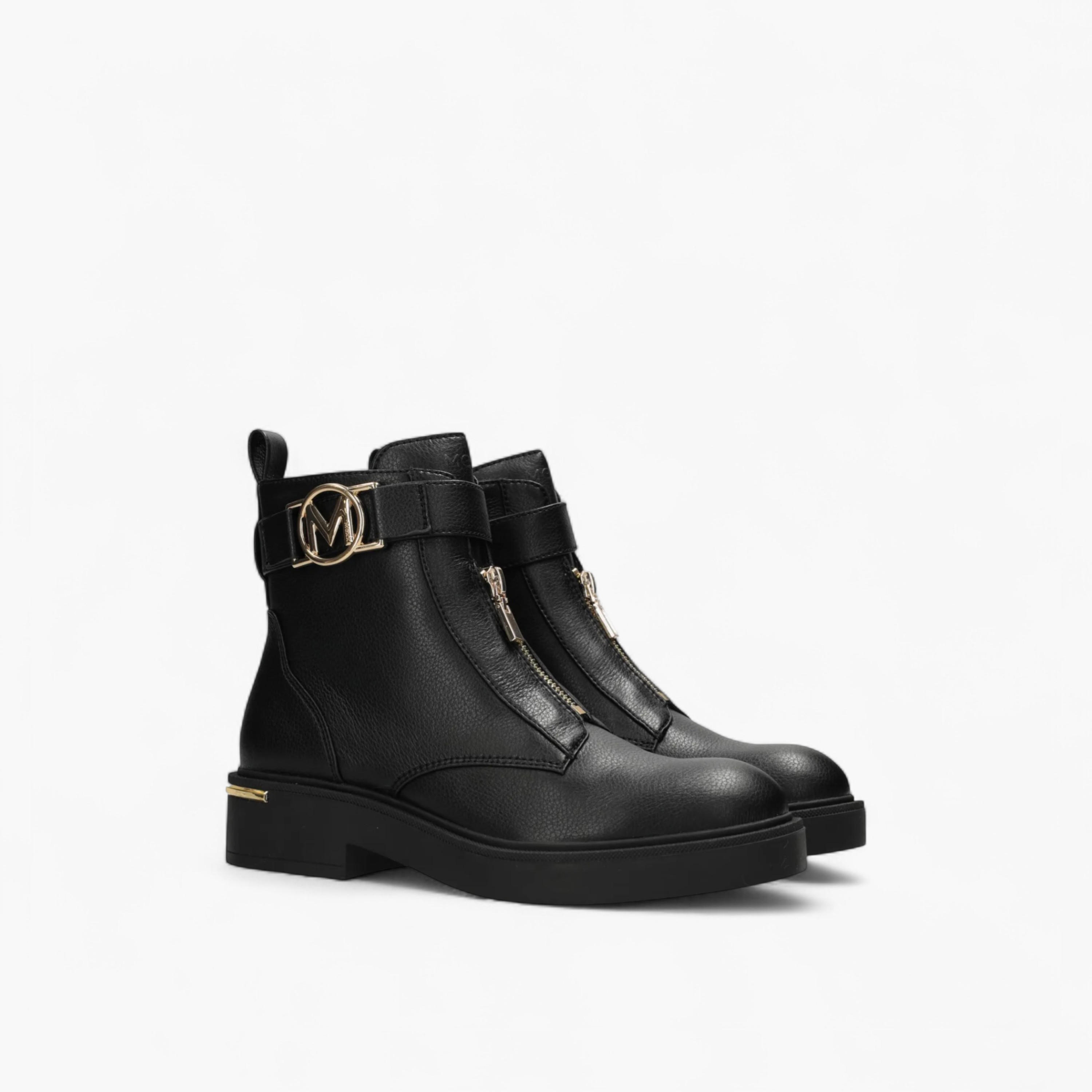 بوت طول كاحل بسحاب إغلاق وزينة ميتاليك من مكس-women-shoes-boots-image-1