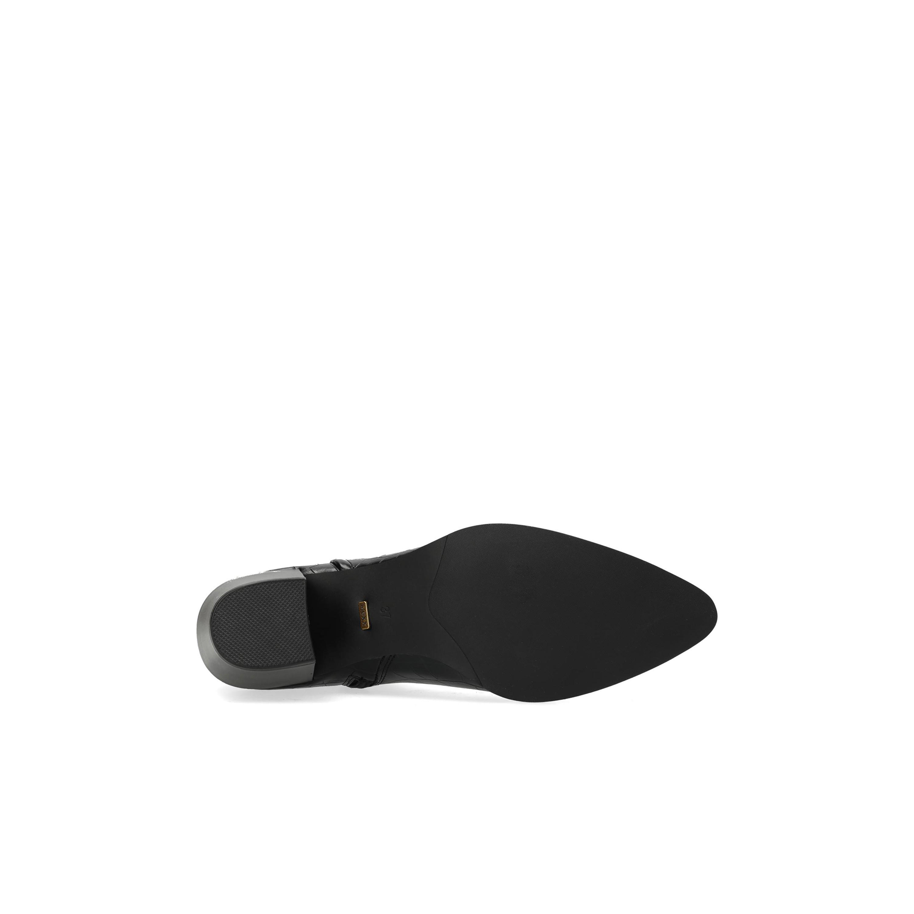 بوت بارز الملمس بطول الكاحل وبكعب عريض وسحاب إغلاق من ميكس-women-shoes-boots-image-6