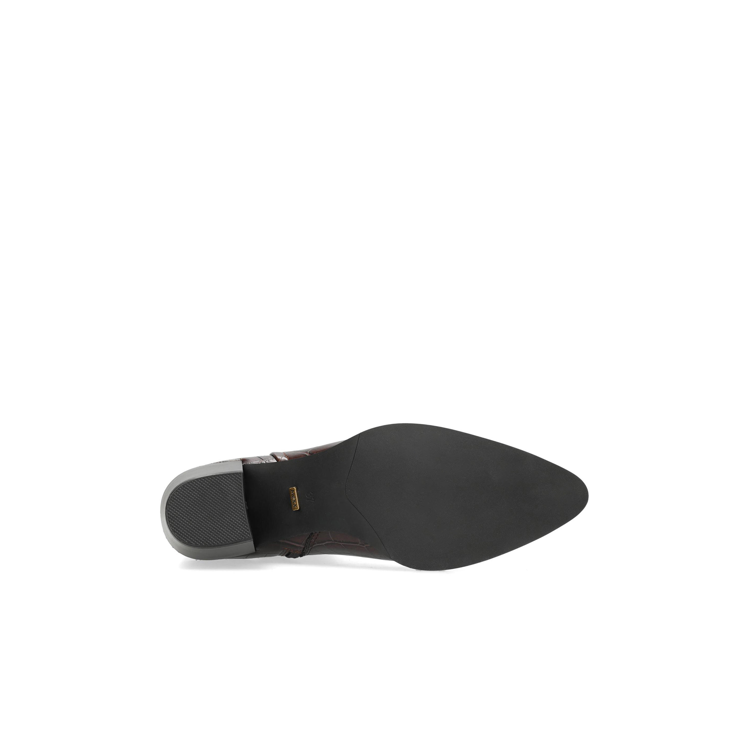 بوت بارز الملمس بطول الكاحل وبكعب عريض وسحاب إغلاق من ميكس-women-shoes-boots-image-6